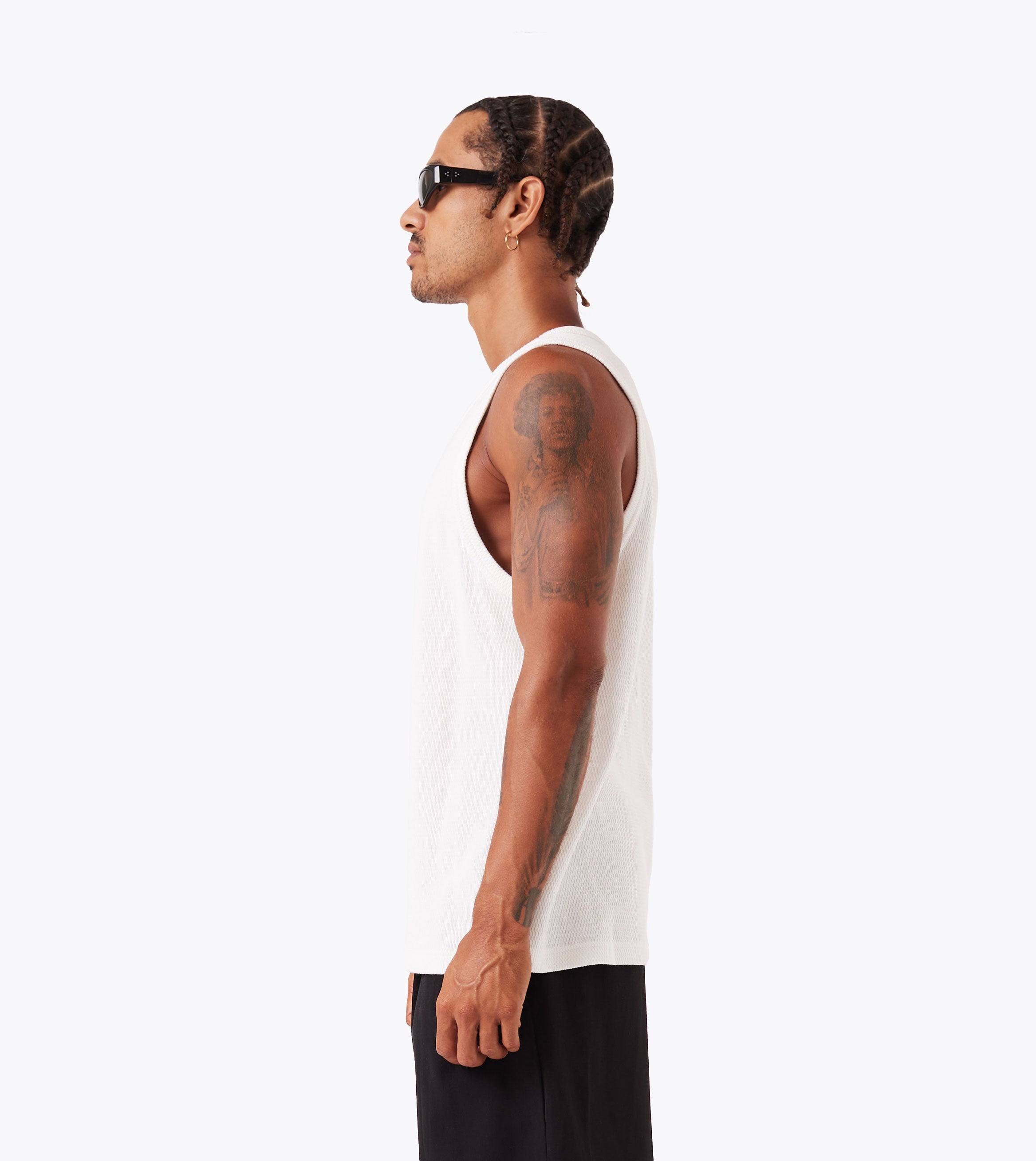 Waffle Tank Vintage White