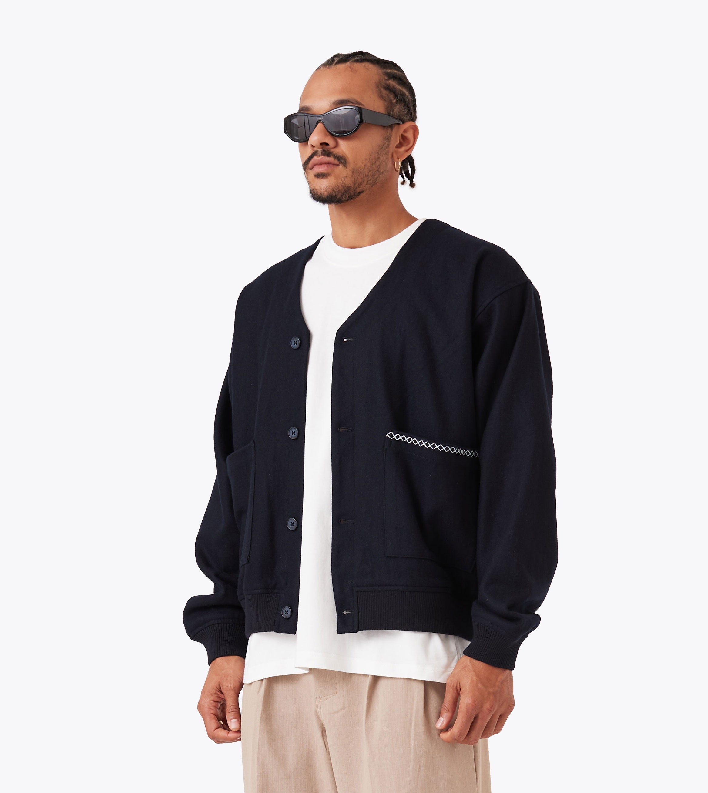 Wool Cardigan Indigo