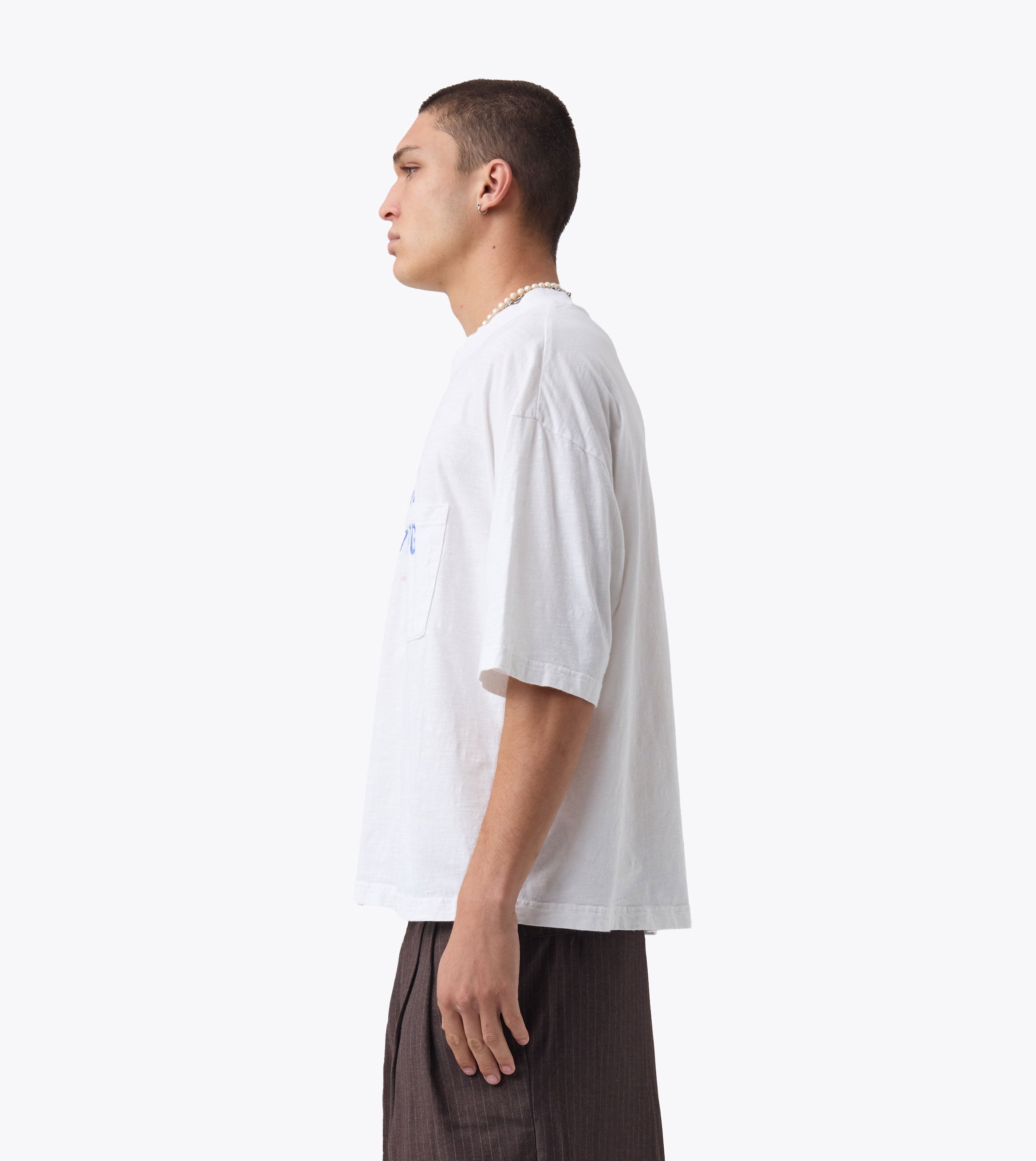 Wyoming Cropped Slub Flow Tee Vintage White