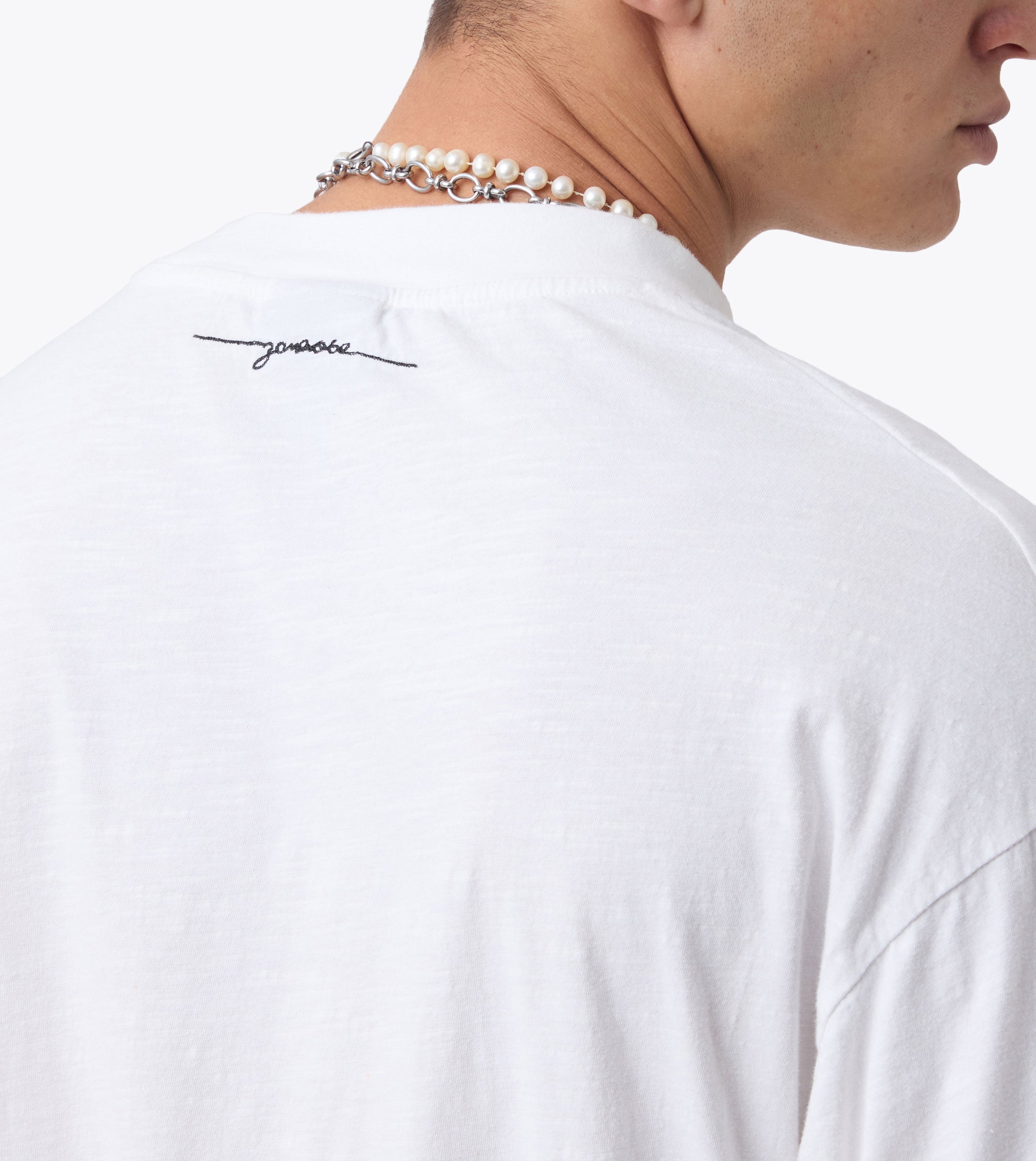 Wyoming Cropped Slub Flow Tee Vintage White