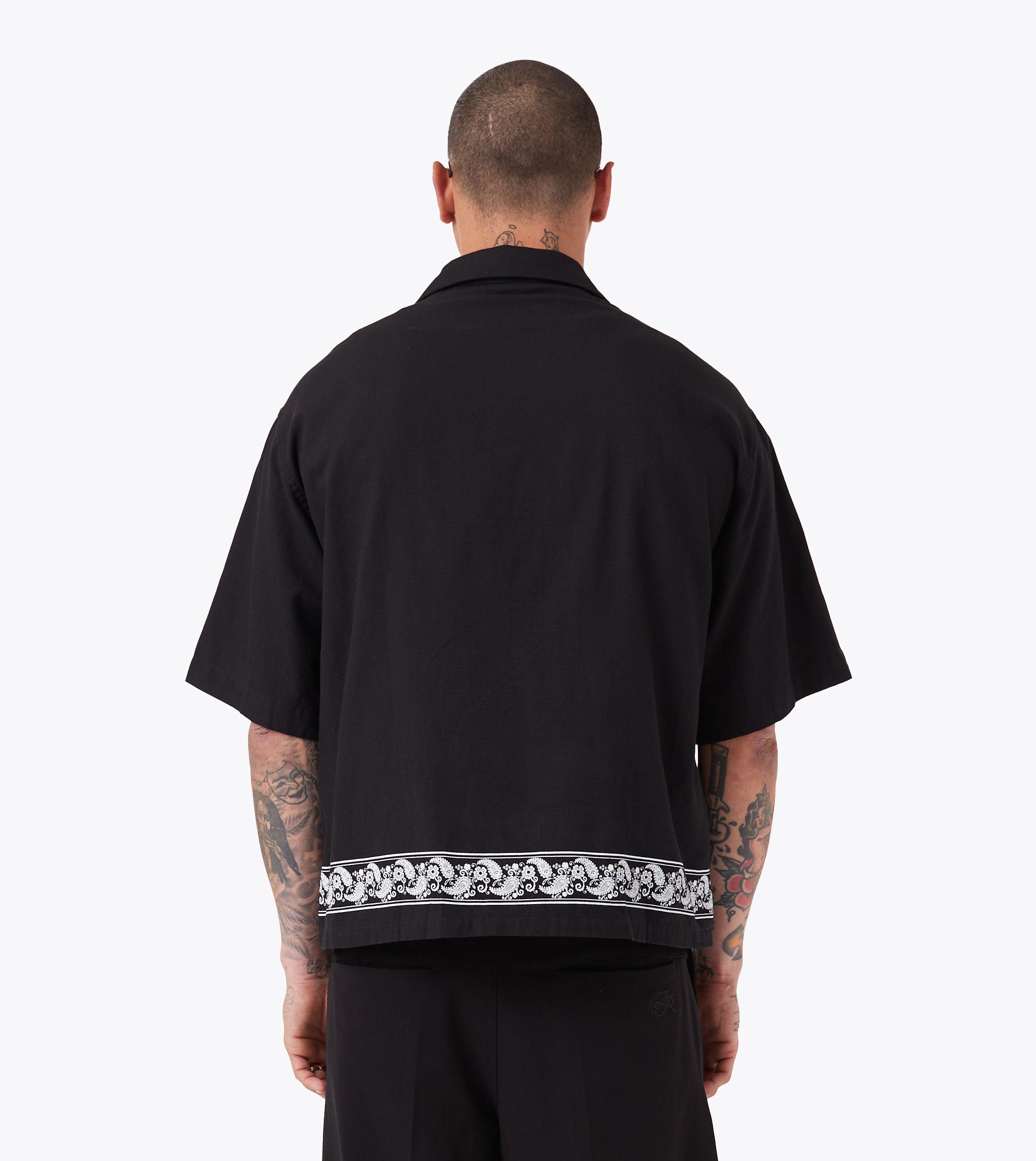 Paisley Channel SS Shirt Black