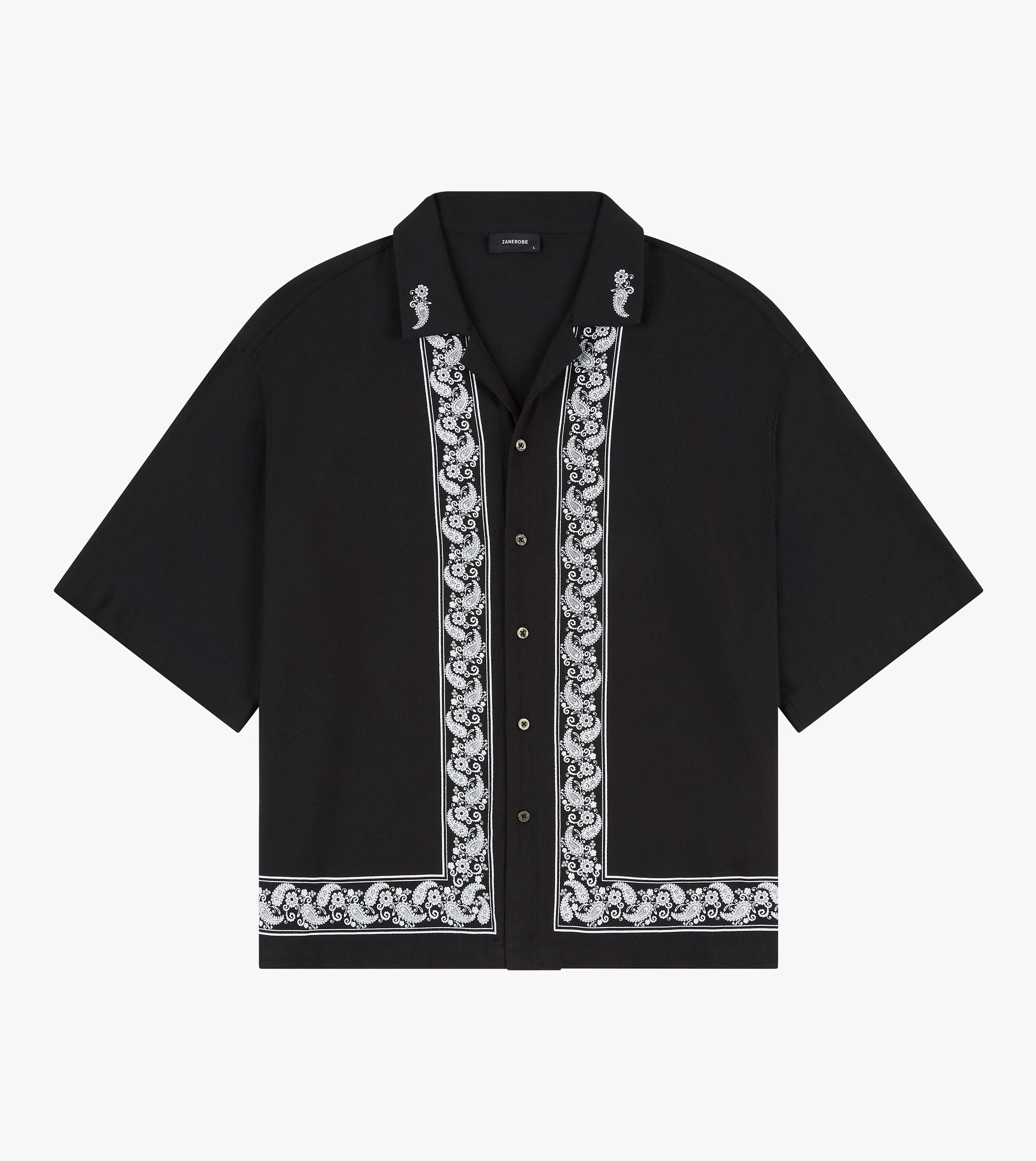 Paisley Channel SS Shirt Black