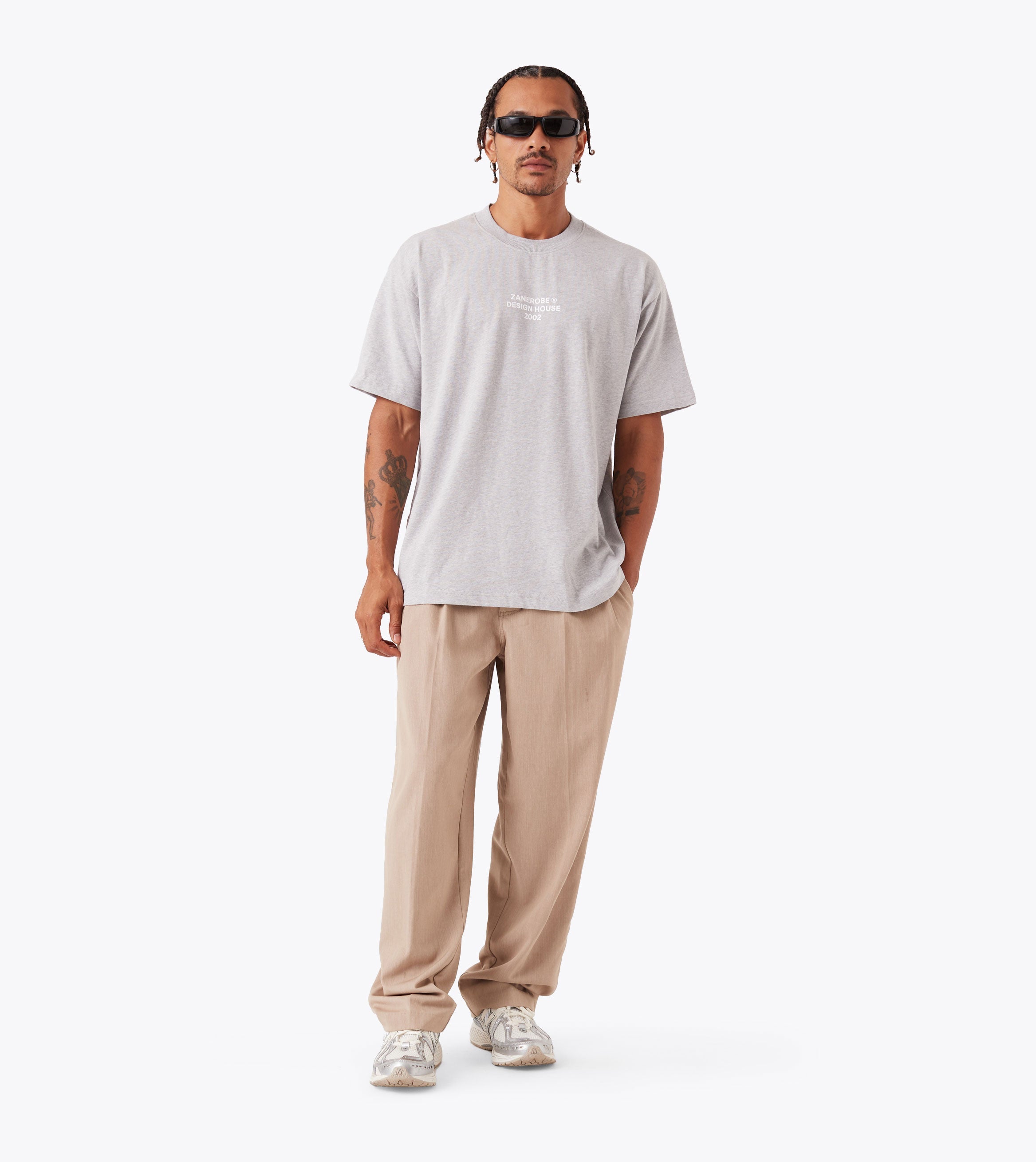 ZR Design House Box Tee Grey Marle