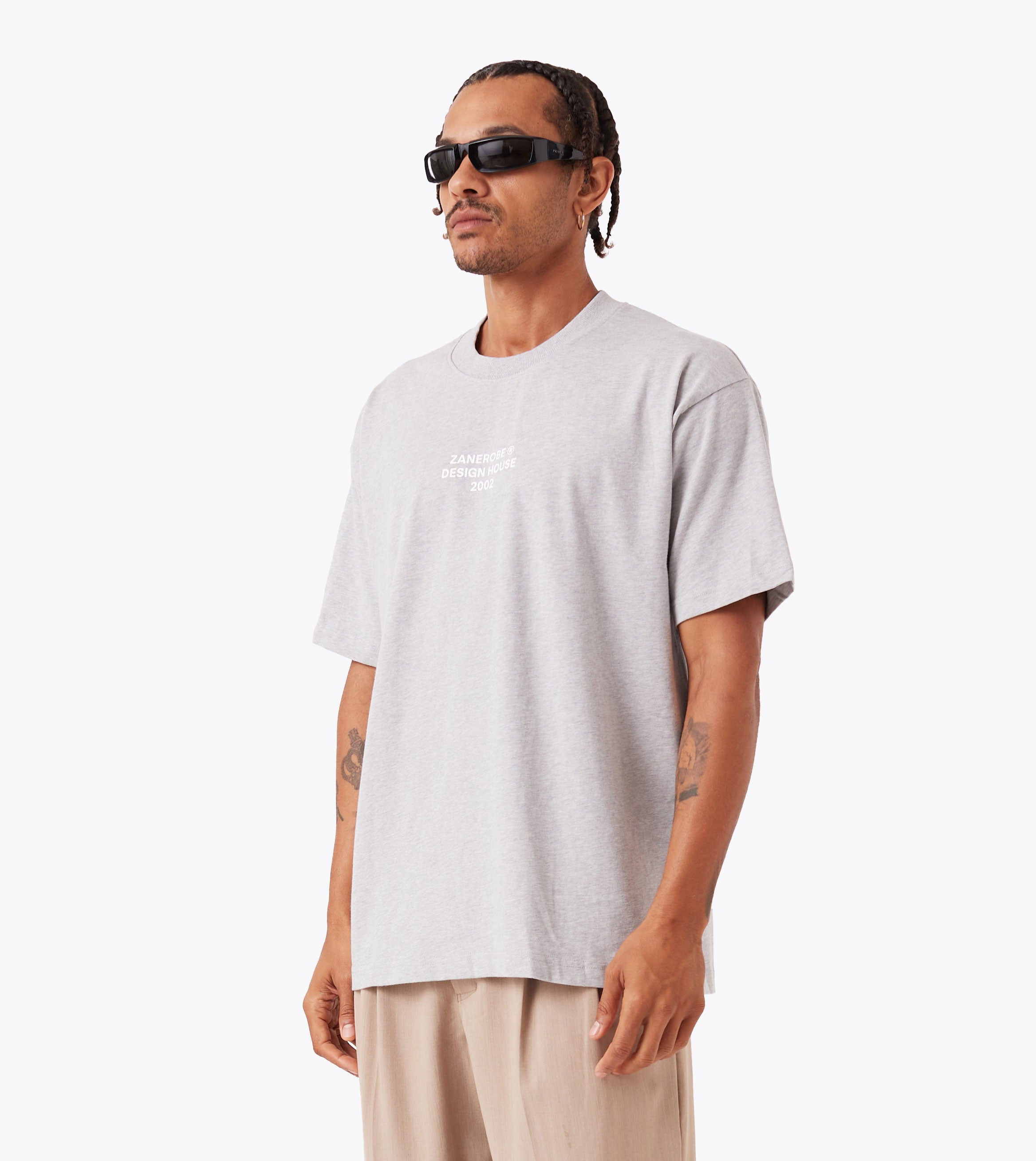 ZR Design House Box Tee Grey Marle