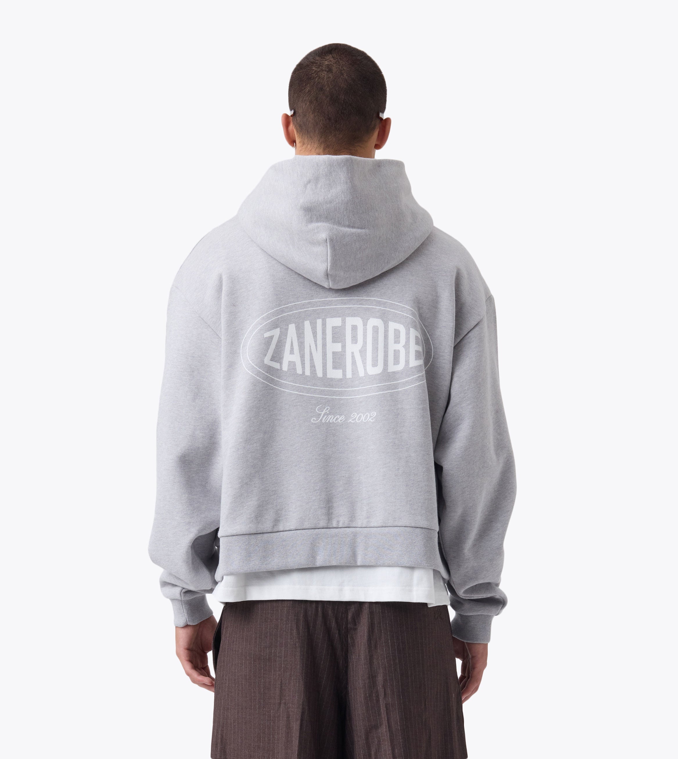 ZR Est. Box Crop Hood Grey Marle