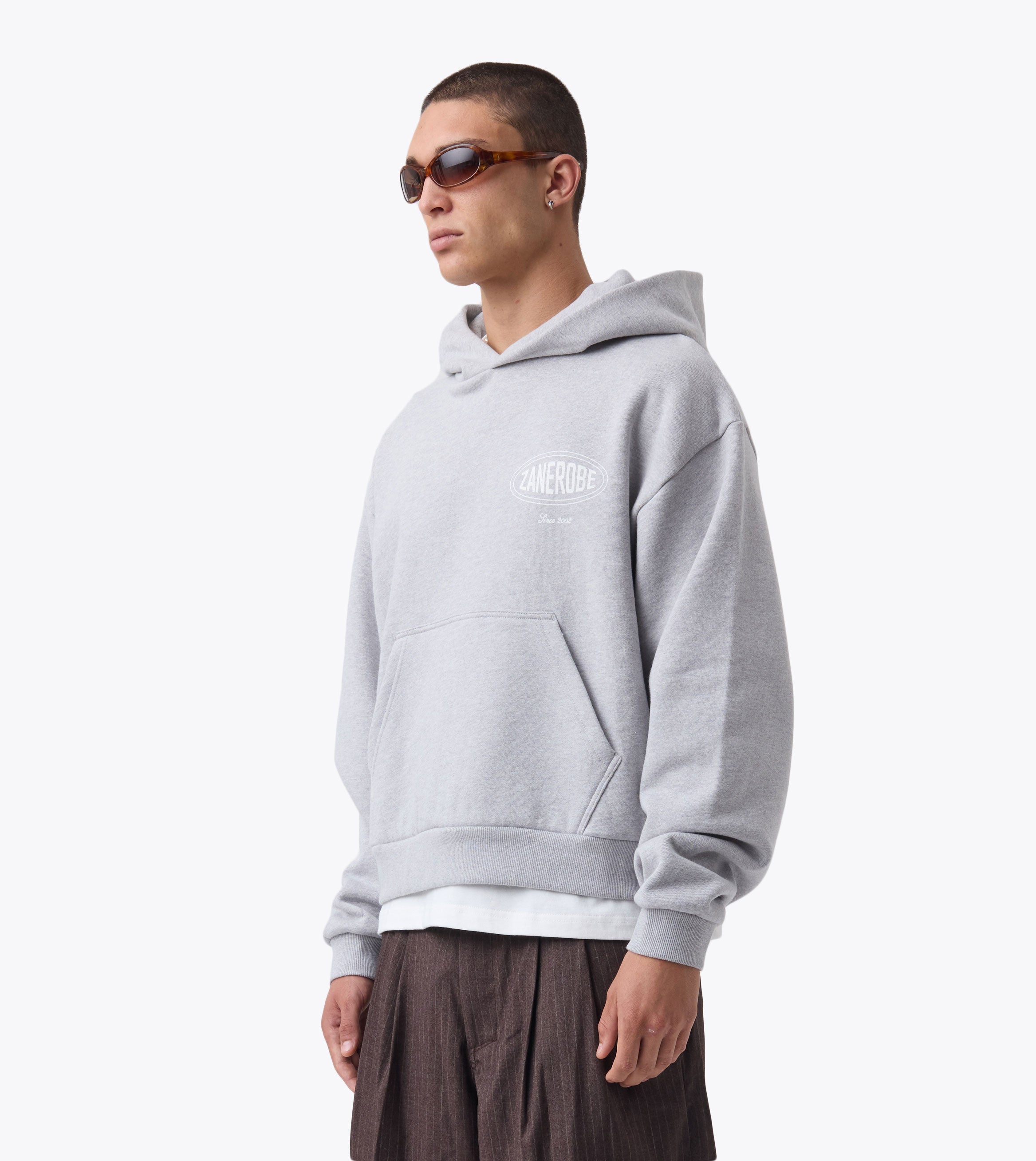 ZR Est. Box Crop Hood Grey Marle