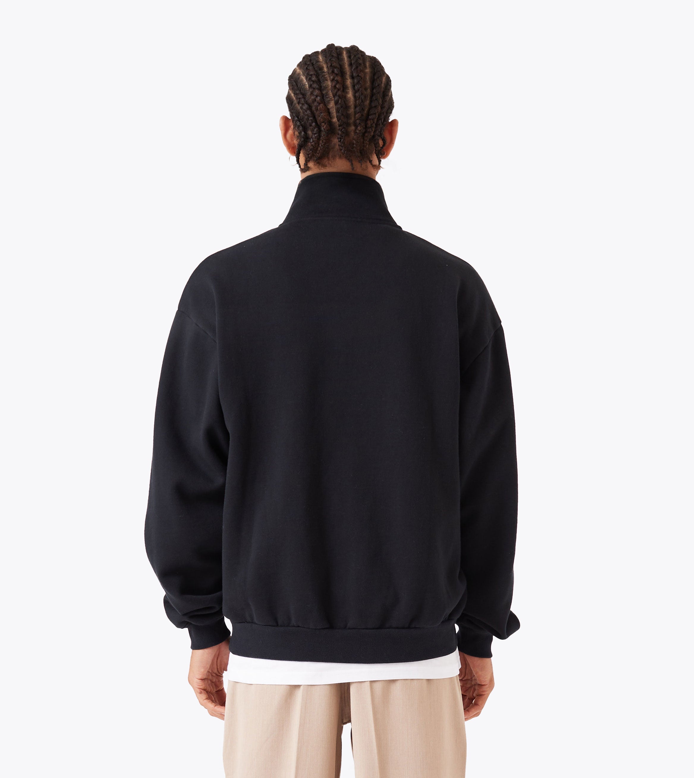 Zip Funnel Sweat Black