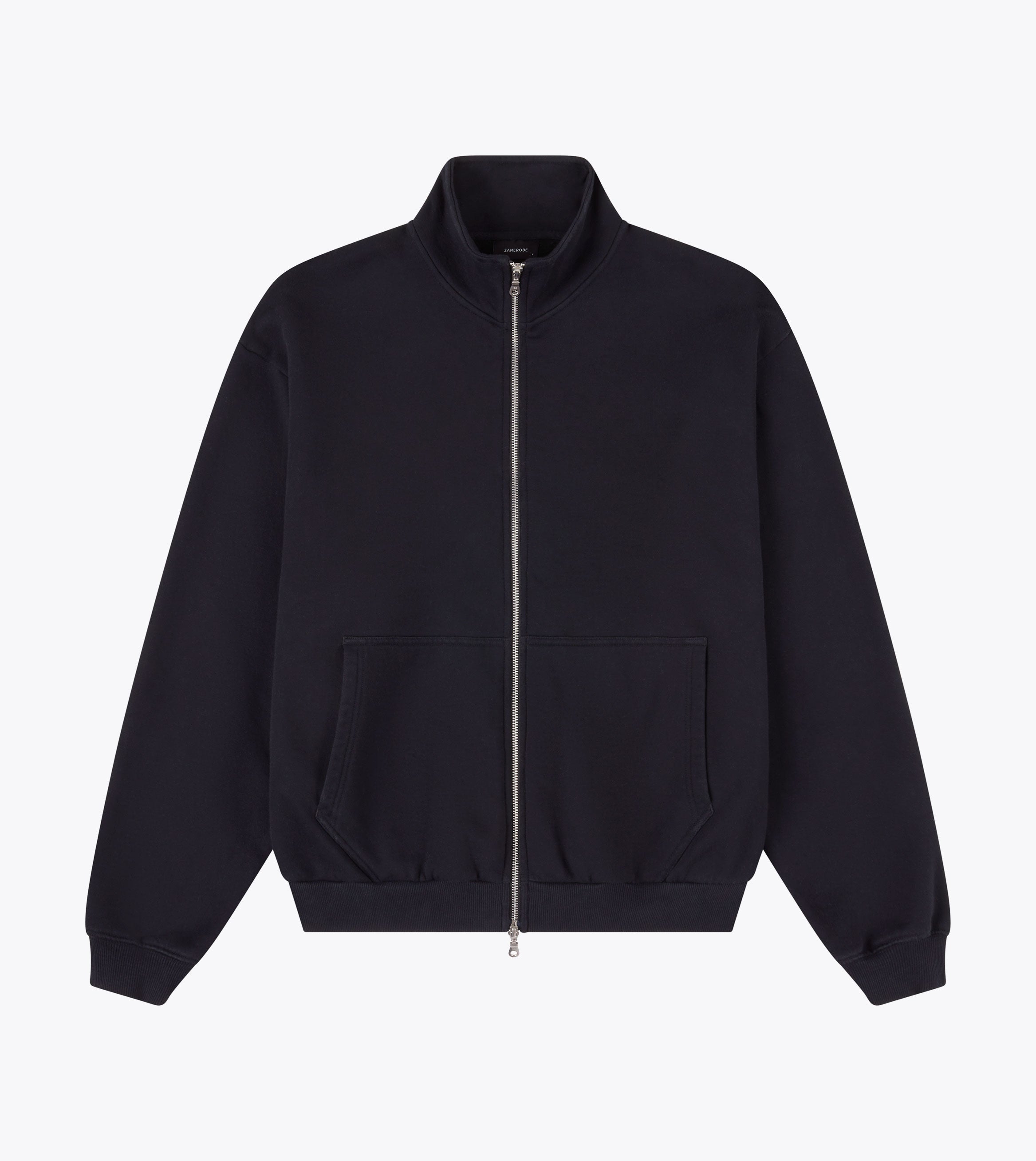 Zip Funnel Sweat Black