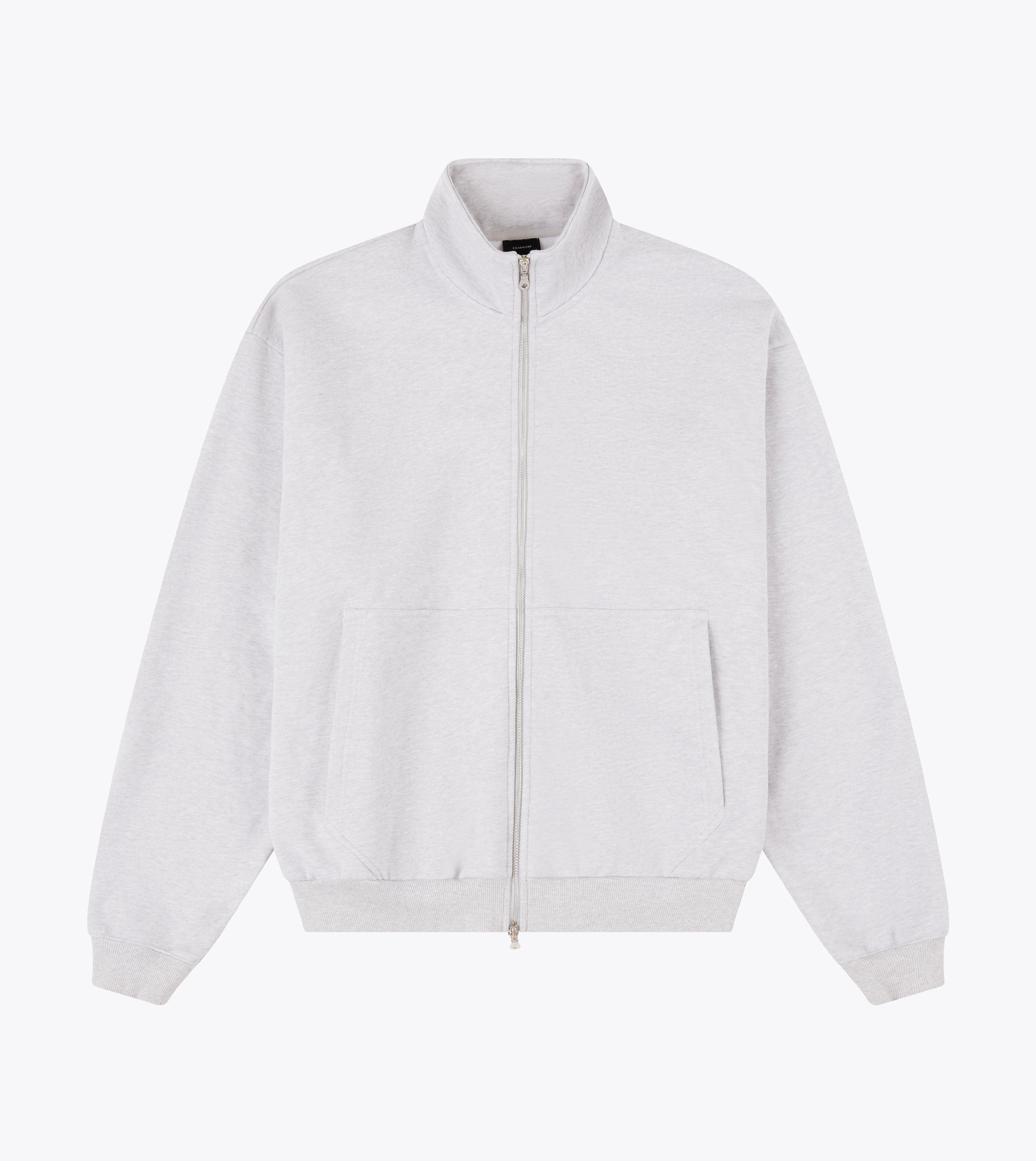 Zip Funnel Sweat Grey Marle