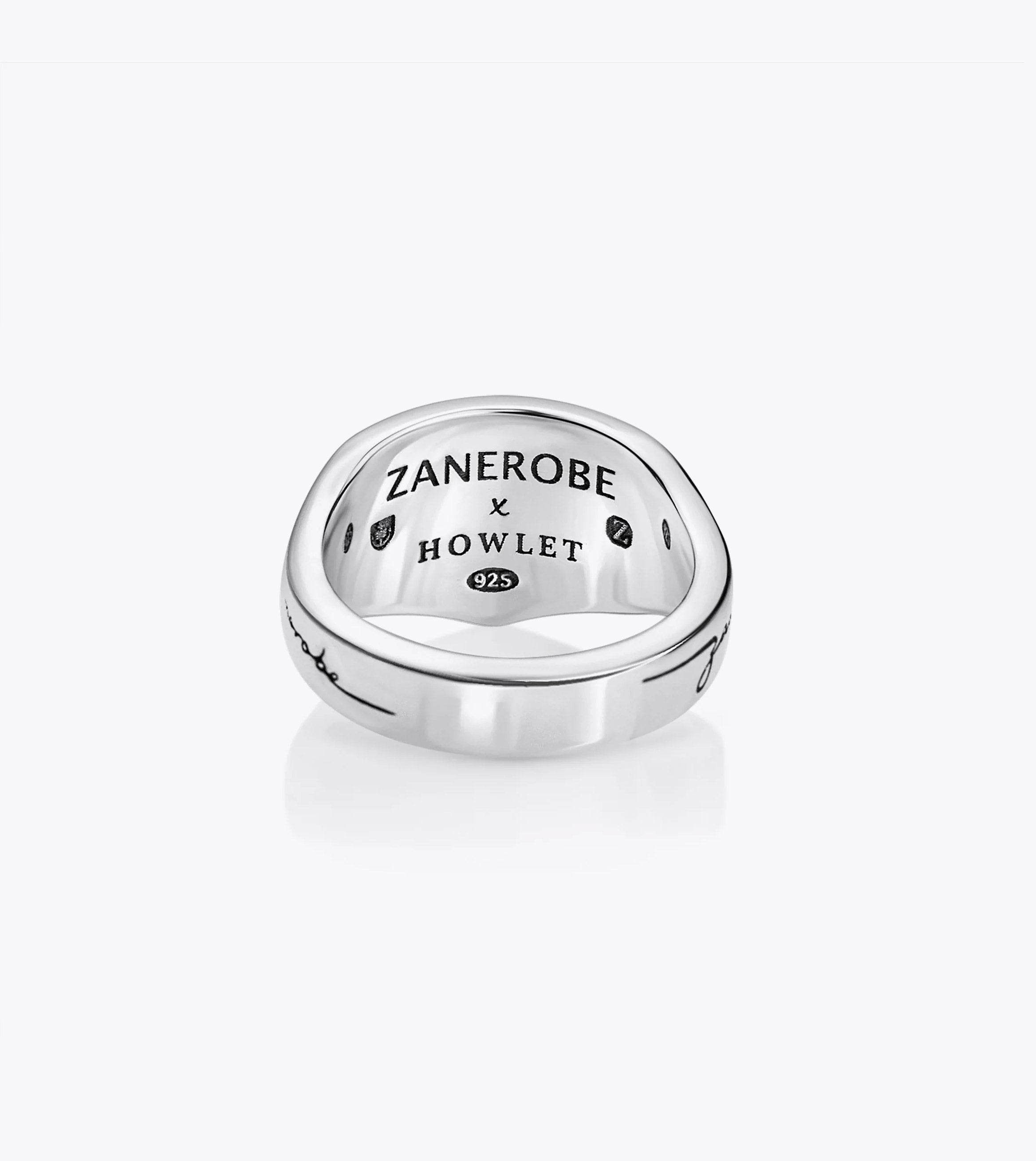 Howlet Horseshoe Curved Signet 925 Sterling Silver