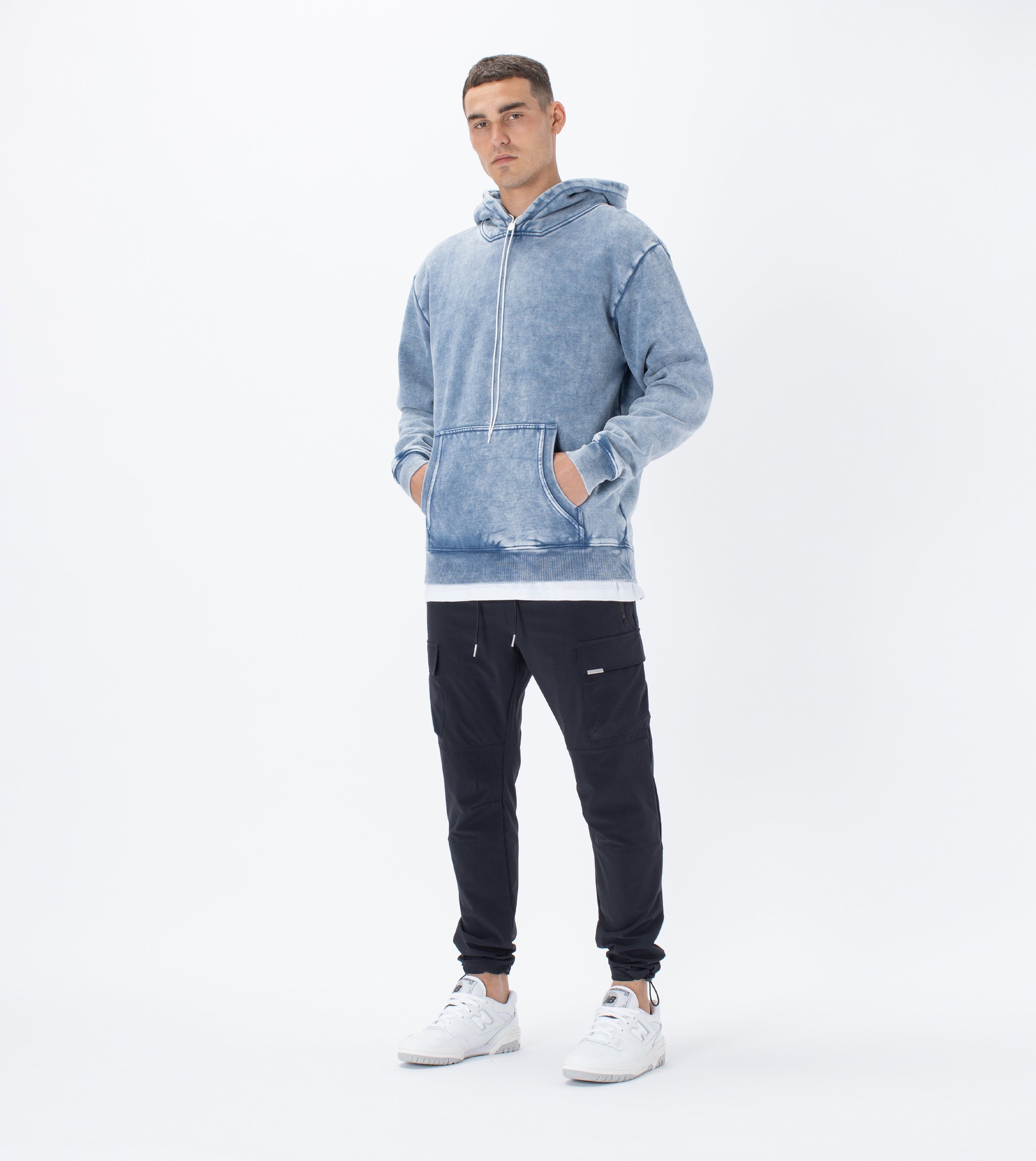 Lowgo Hood Sweat Salt Blue