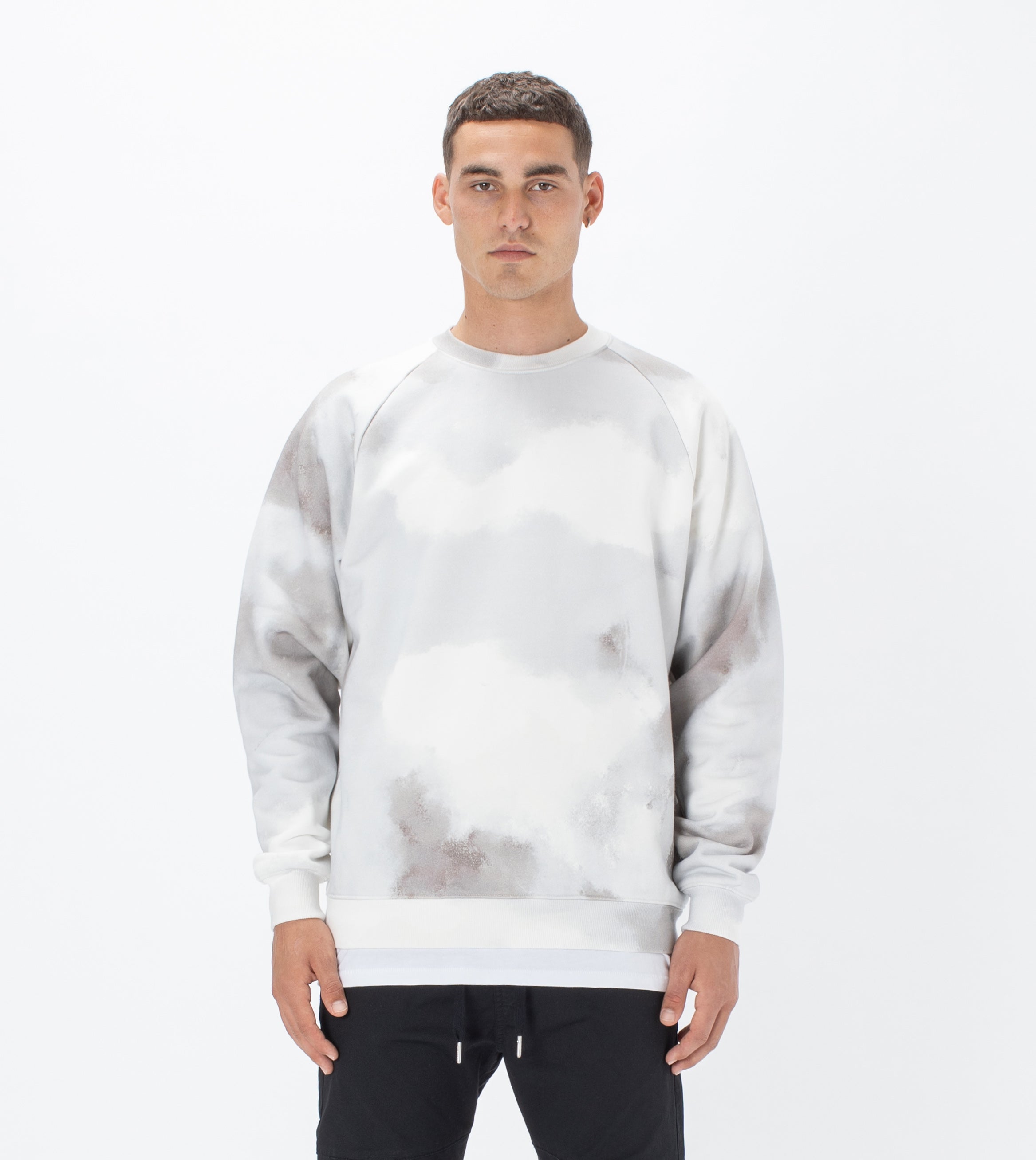 Lowgo Raglan Crew Sweat White Camo