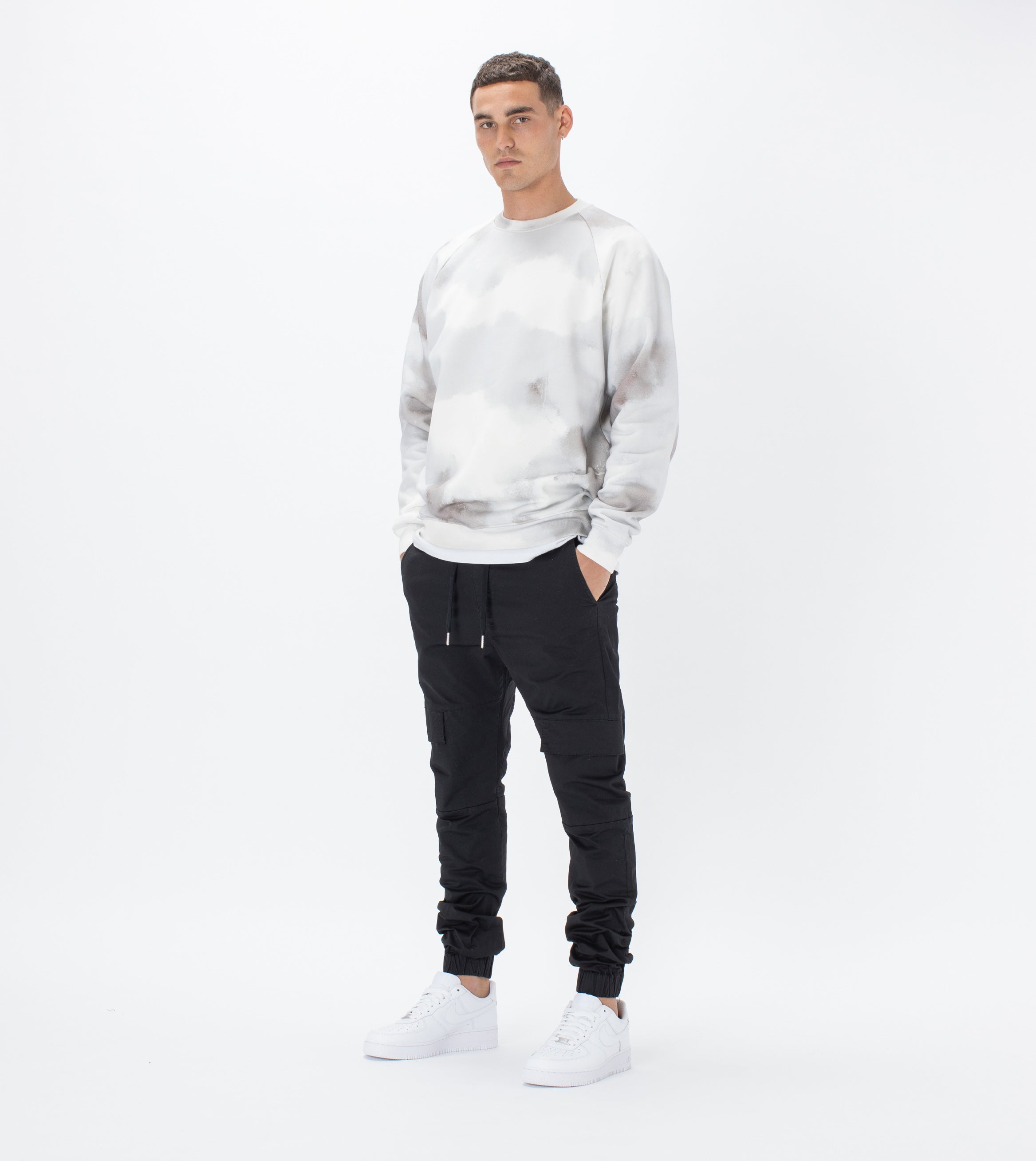 Lowgo Raglan Crew Sweat White Camo