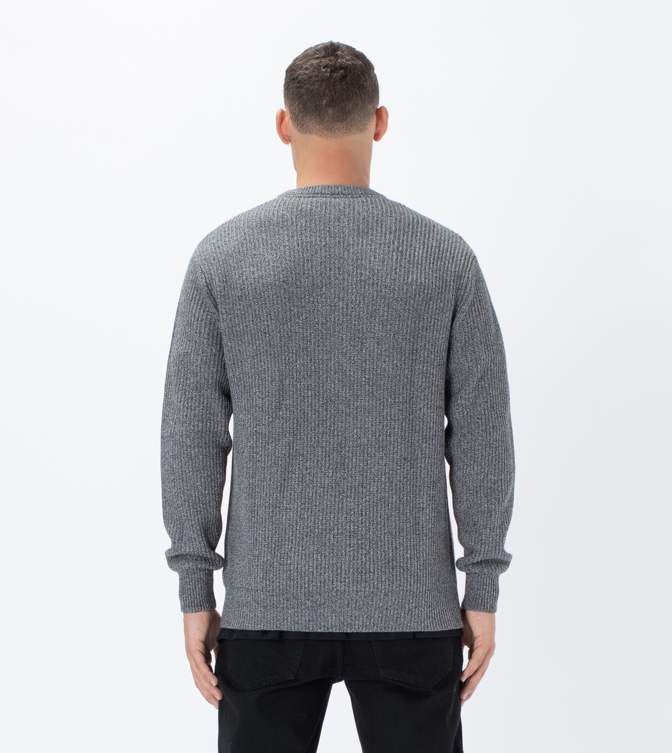 Moss Crew Knit Black Speck