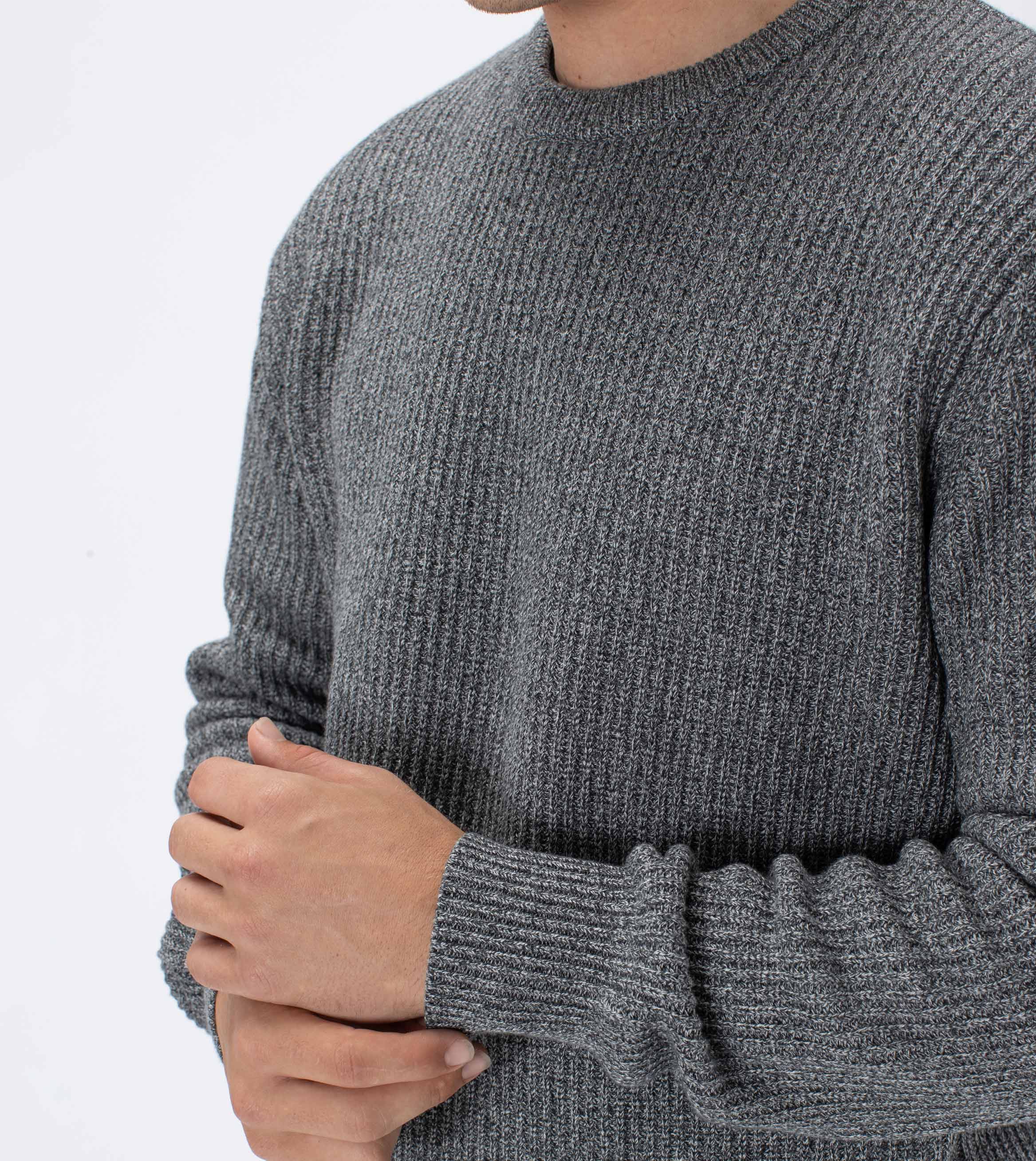 Moss Crew Knit Black Speck