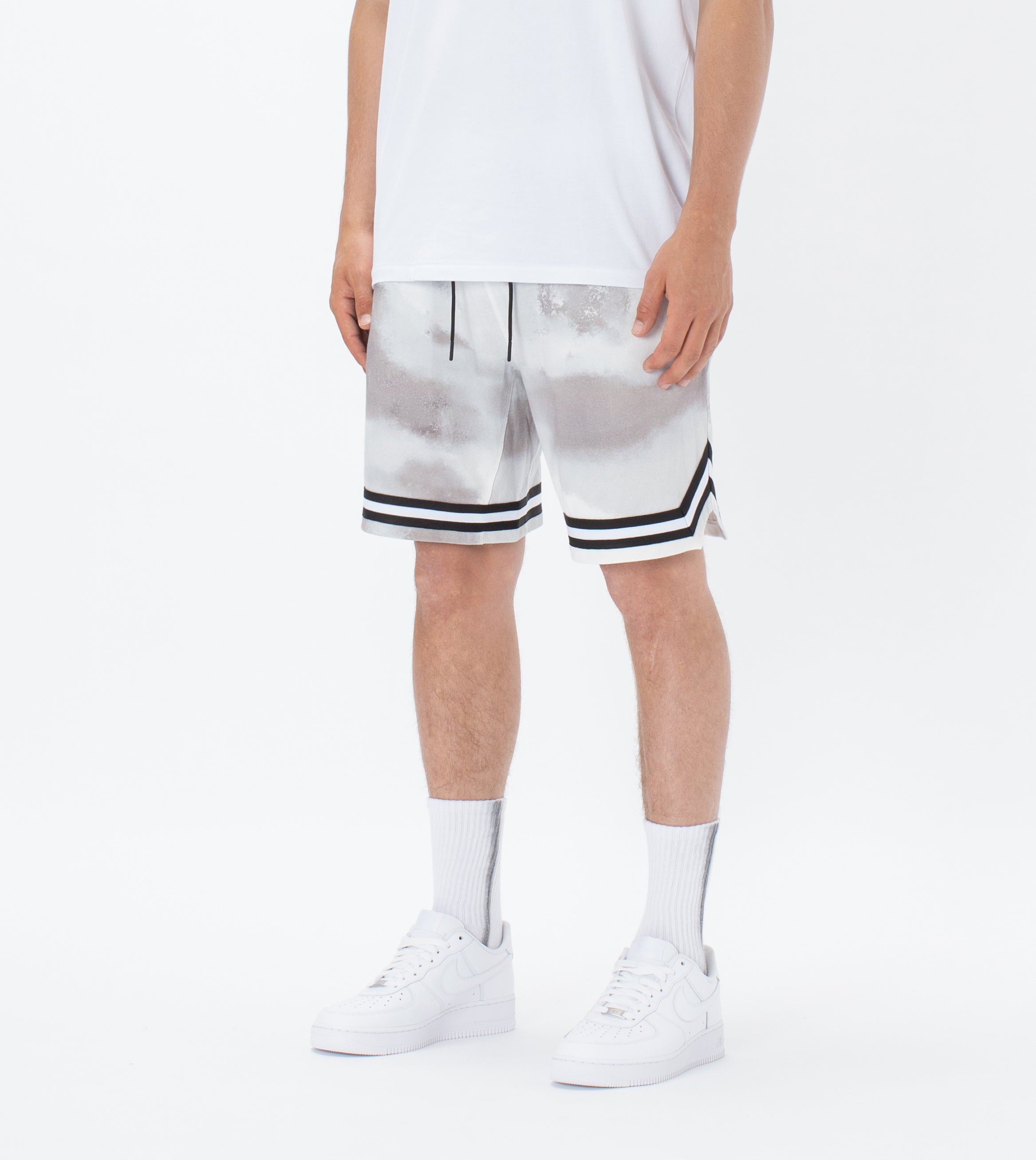 Pique Basketball Short White Camo