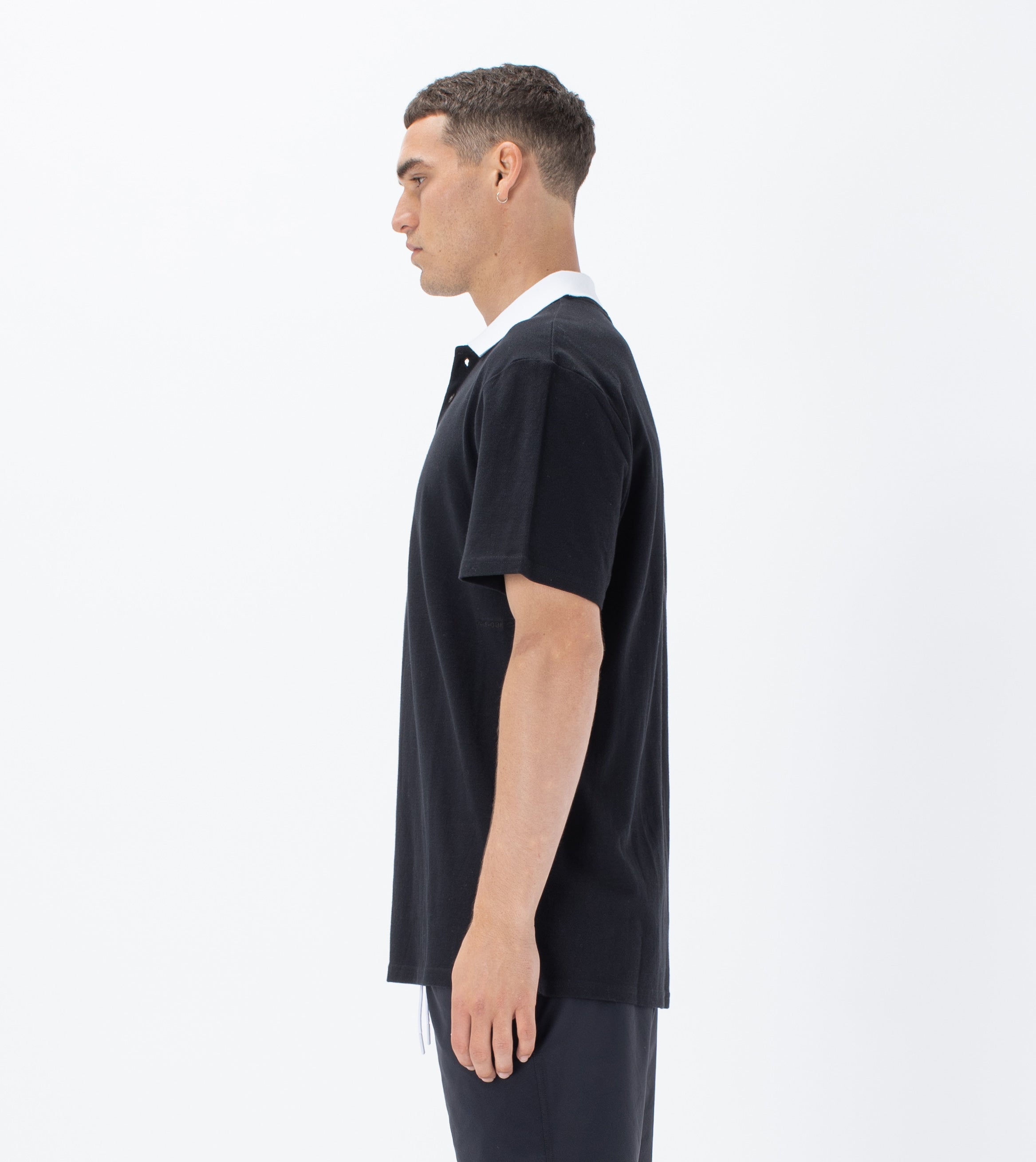 Pique Polo Black/White
