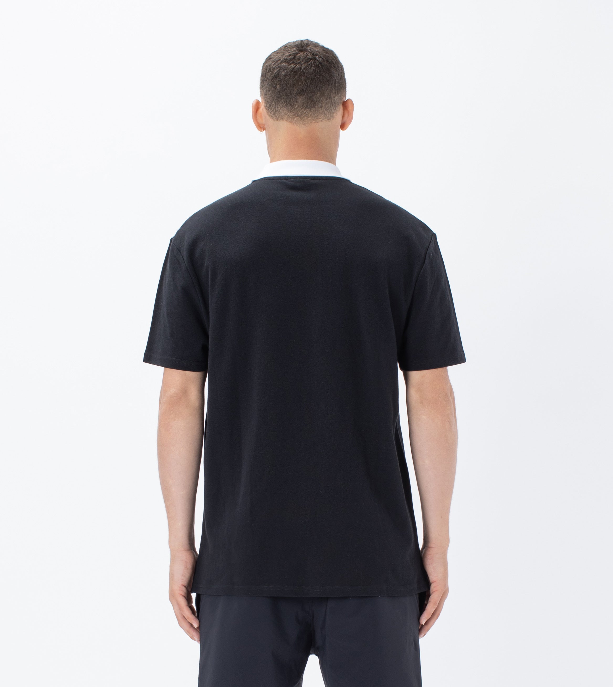 Pique Polo Black/White