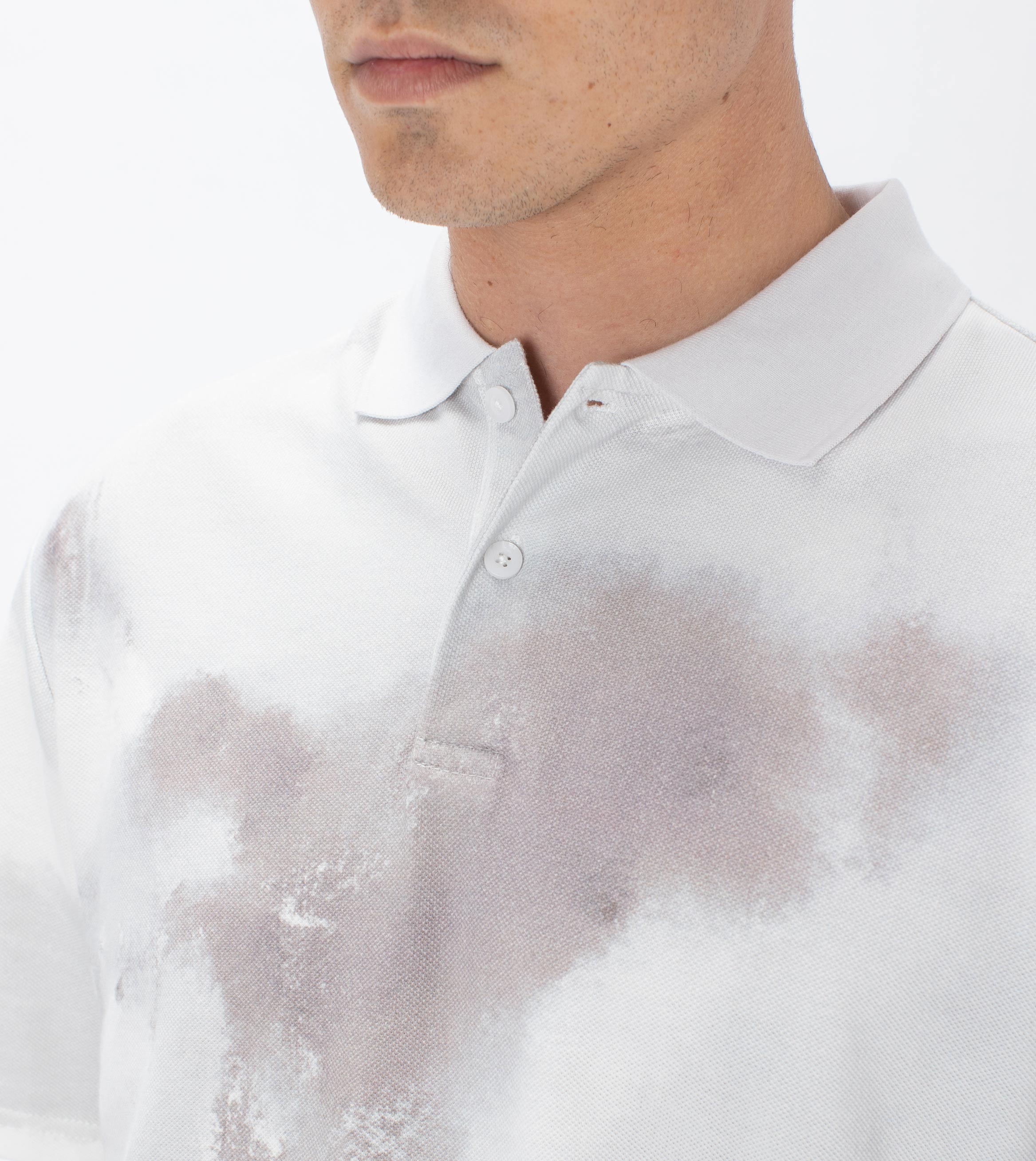 Pique Polo White Camo