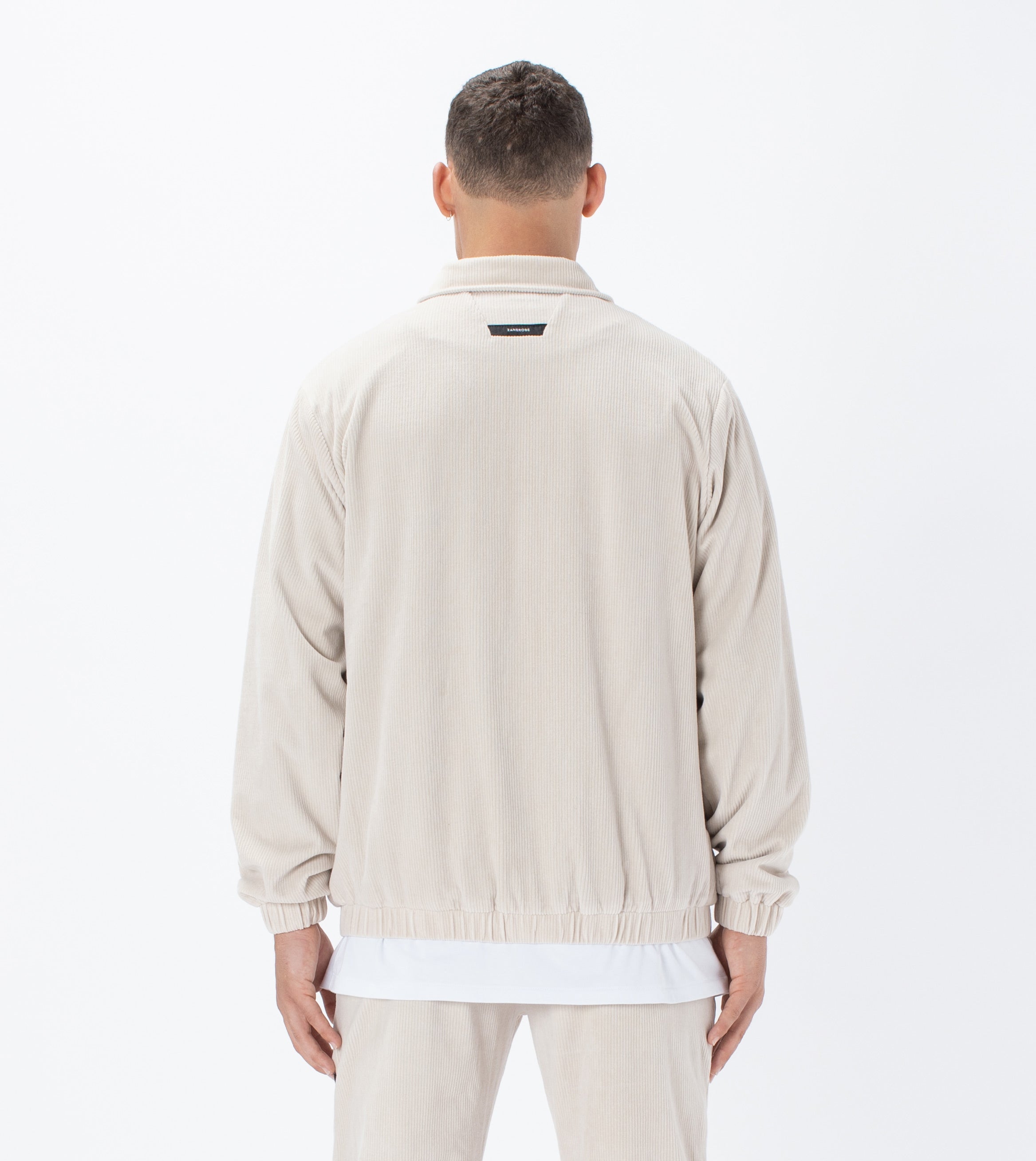 Velour Coach Jacket Beige