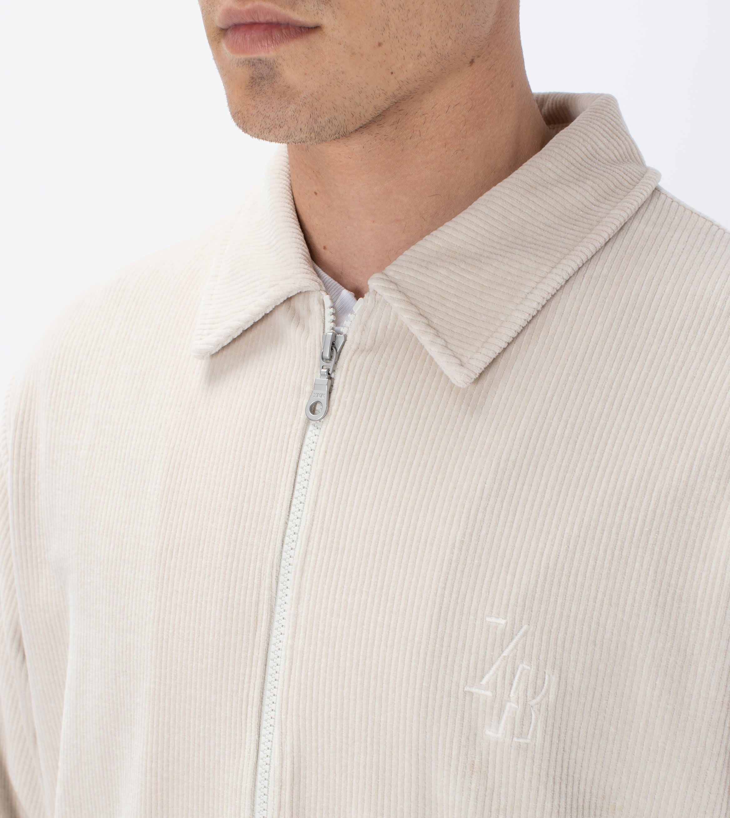 Velour Coach Jacket Beige