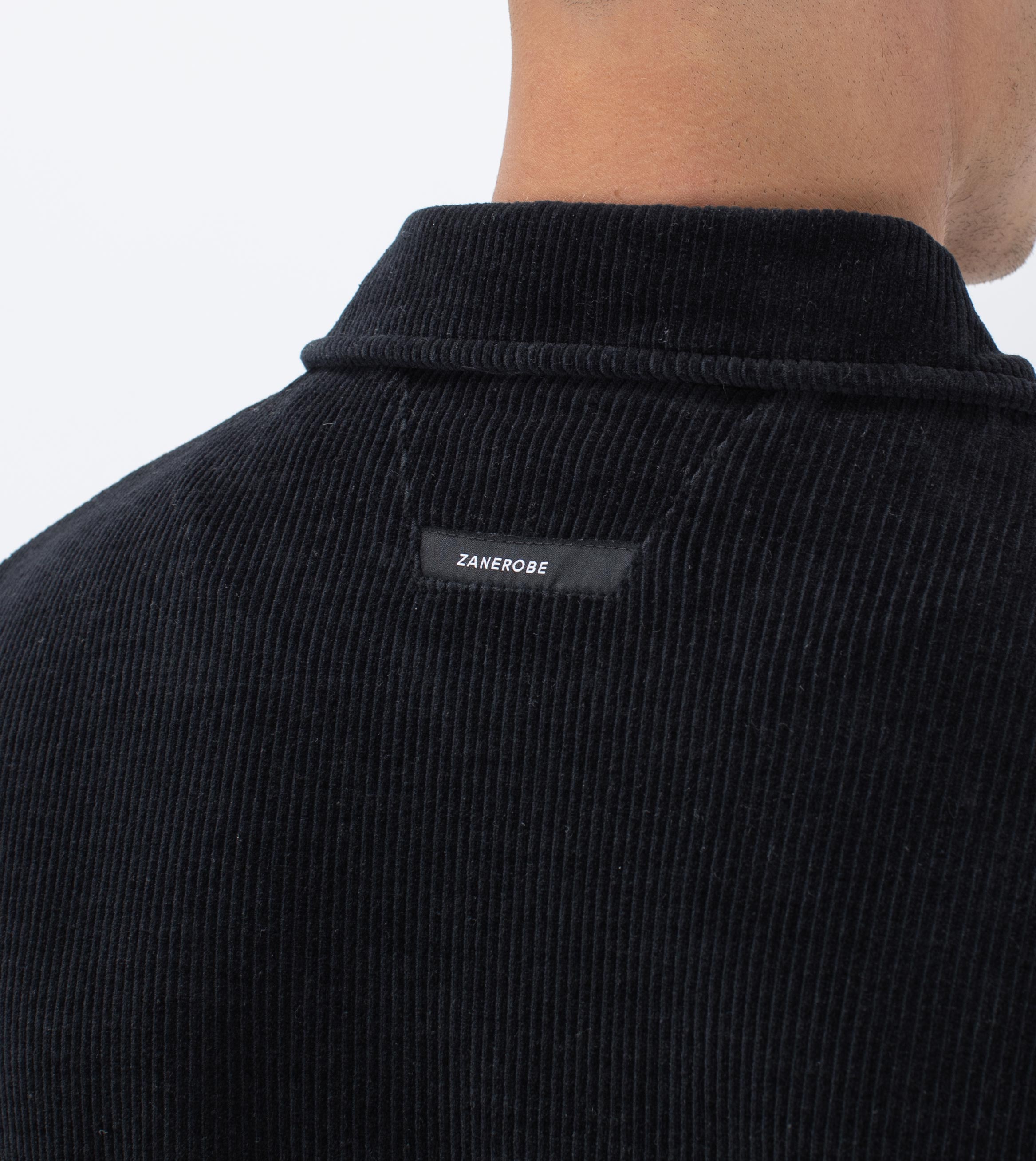 Velour Coach Jacket Black