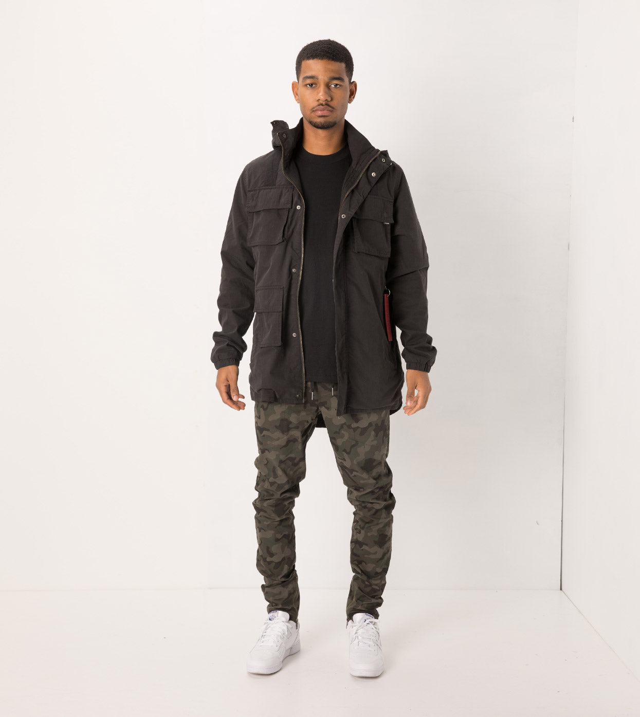 Utility Jacket Washed Black