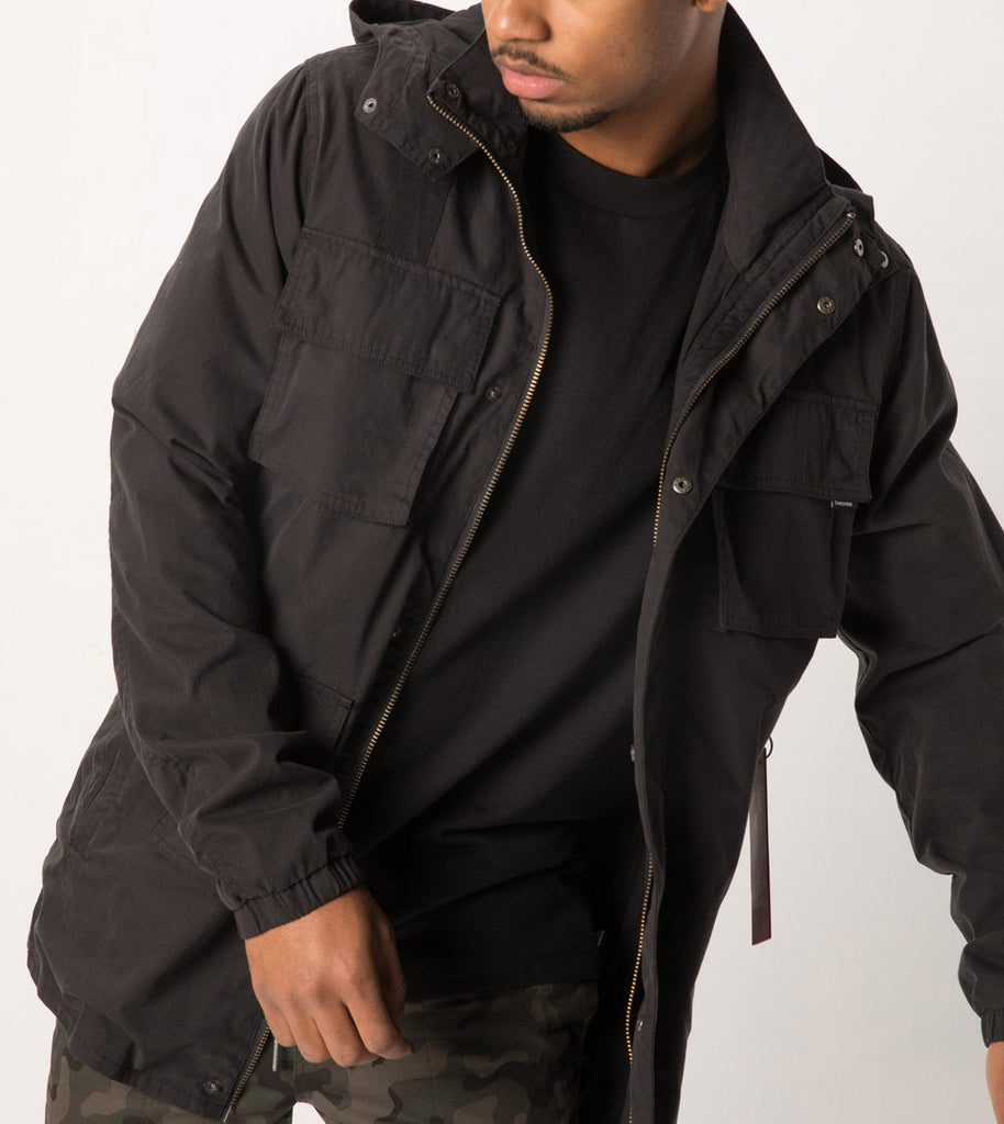 Renard Structured Zip Utility Jacket - Black main image 0