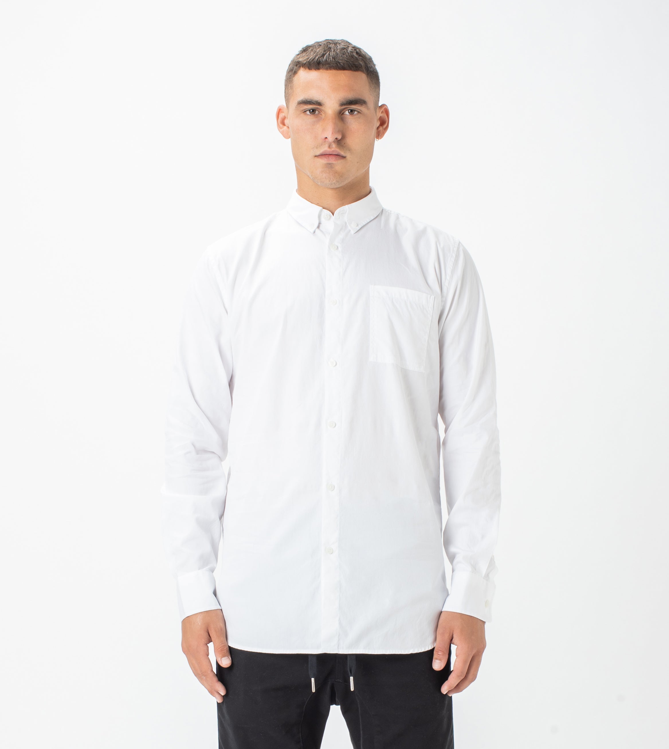 7 Foot LS Oxford Shirt White