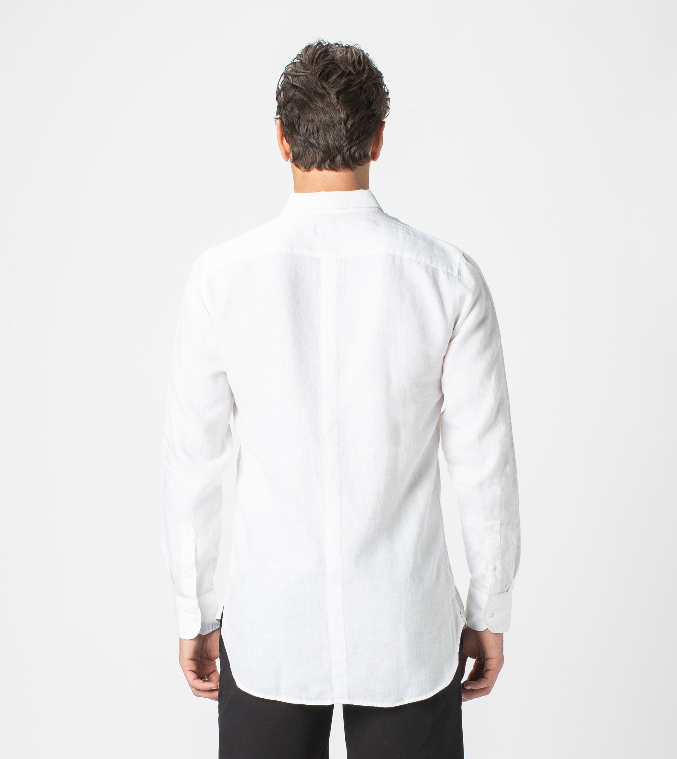 7 Foot LS Linen Shirt White