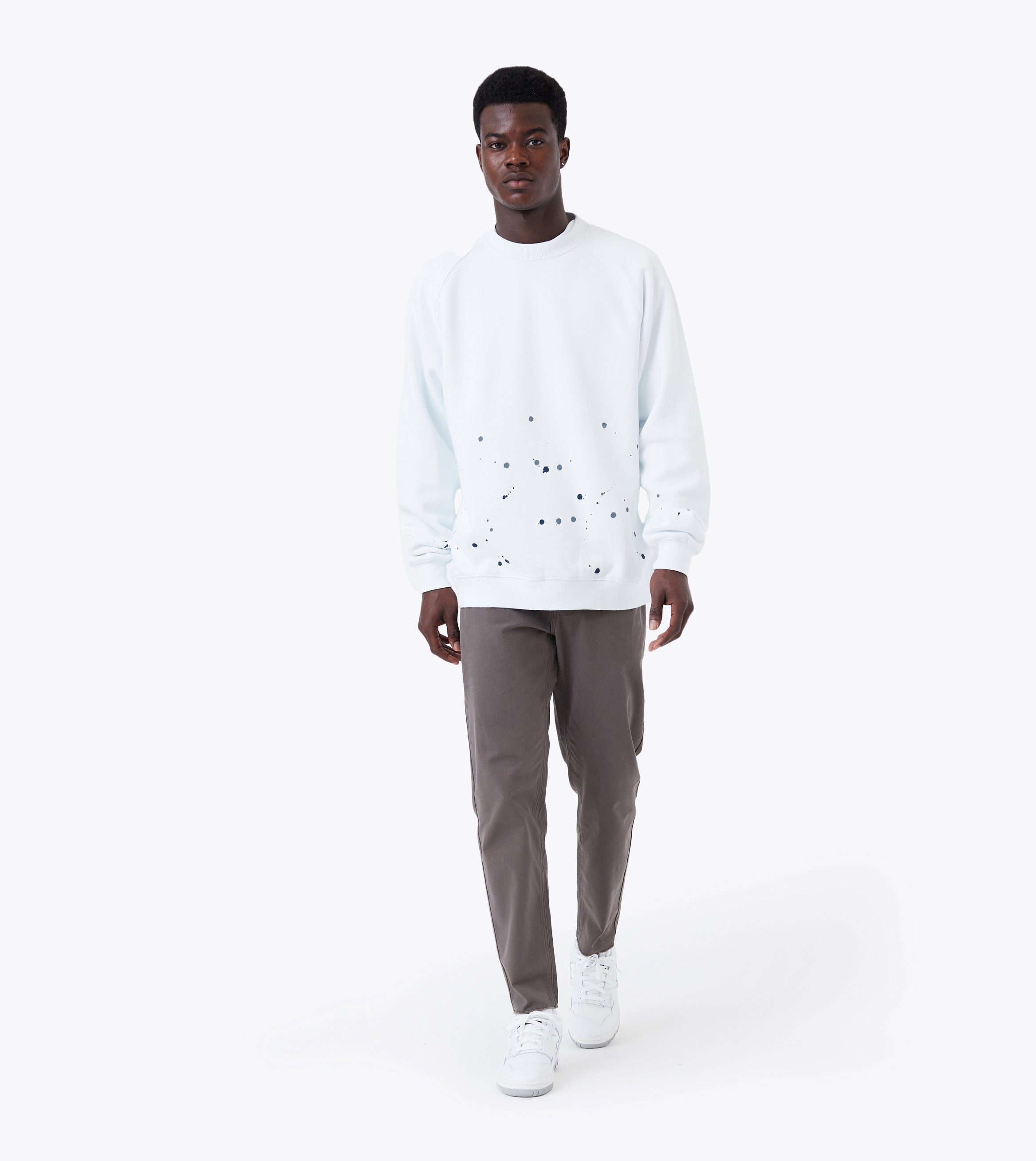 Abstract Lowgo Crew Sweat White Multi