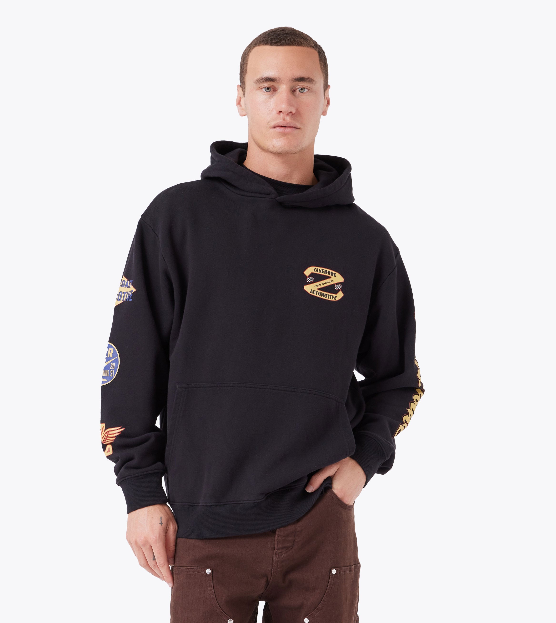 Automotive Orgo Hood Sweat Black