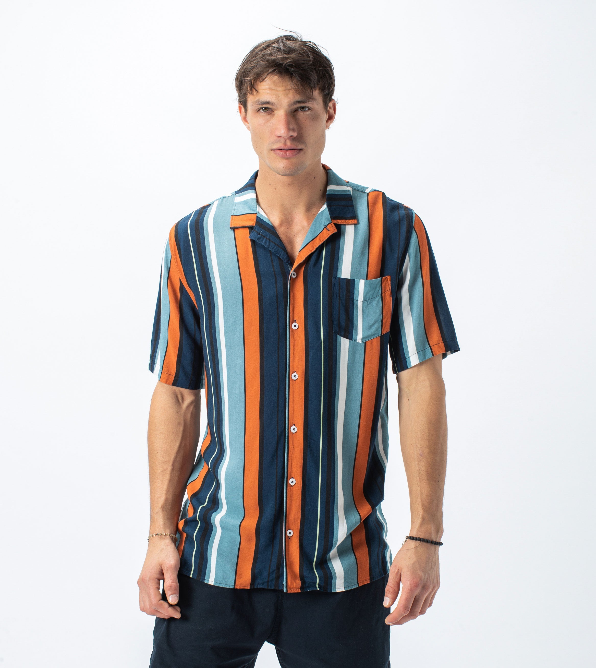 Bel Air Stripe SS Shirt Ocean/Clay