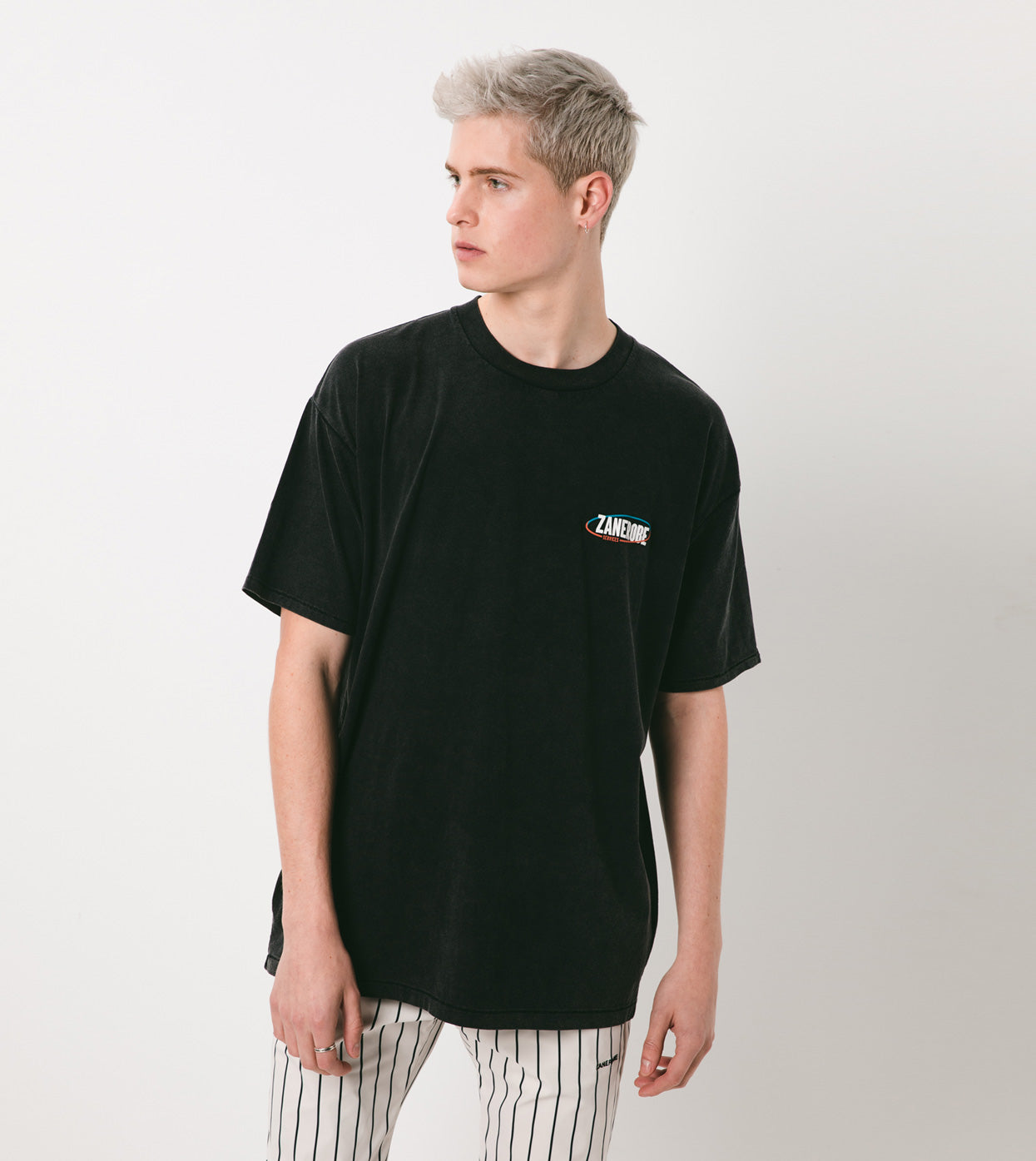 Services Box Tee Black Acid - Sale