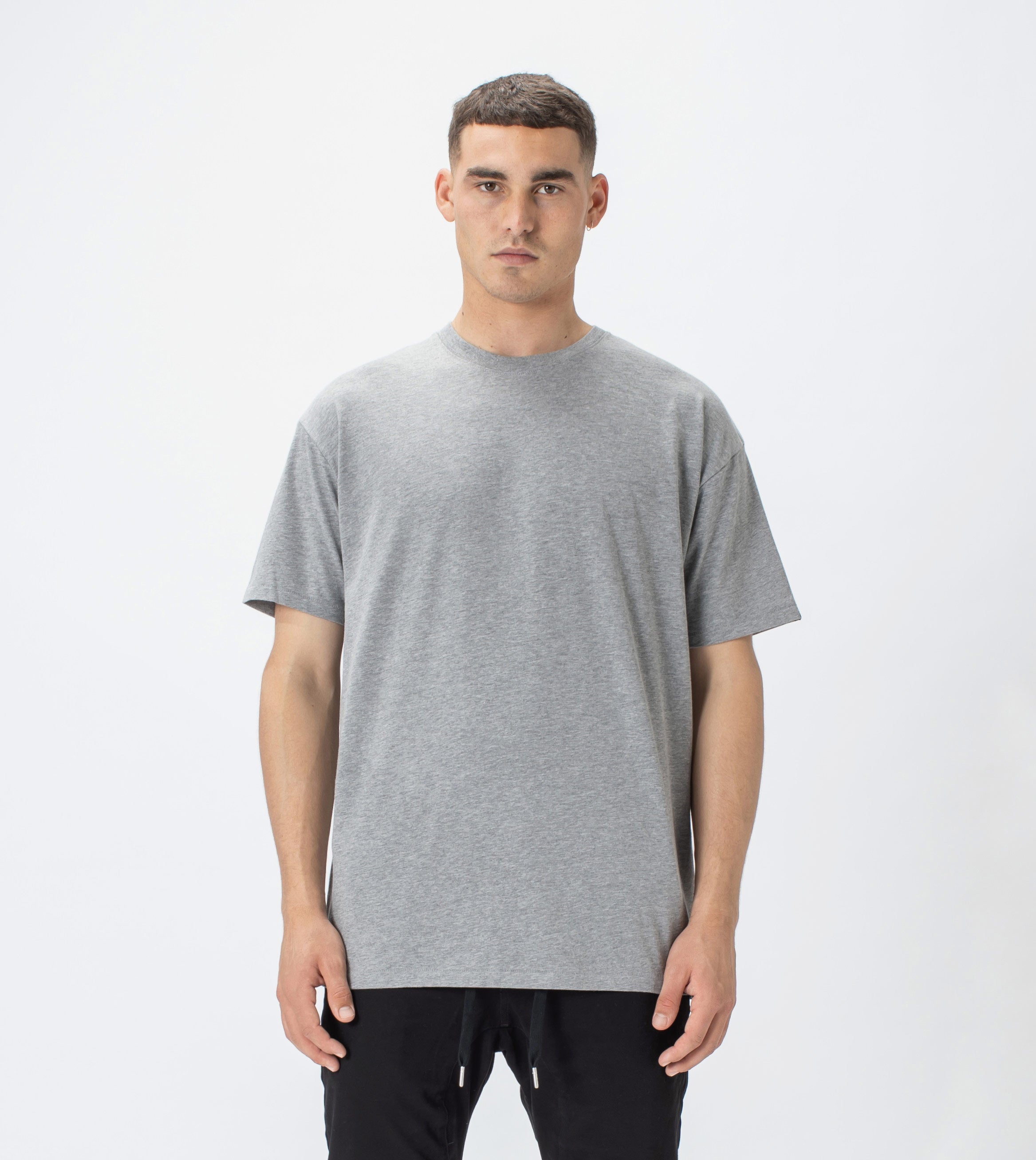 Box Tee Dk Grey Marle