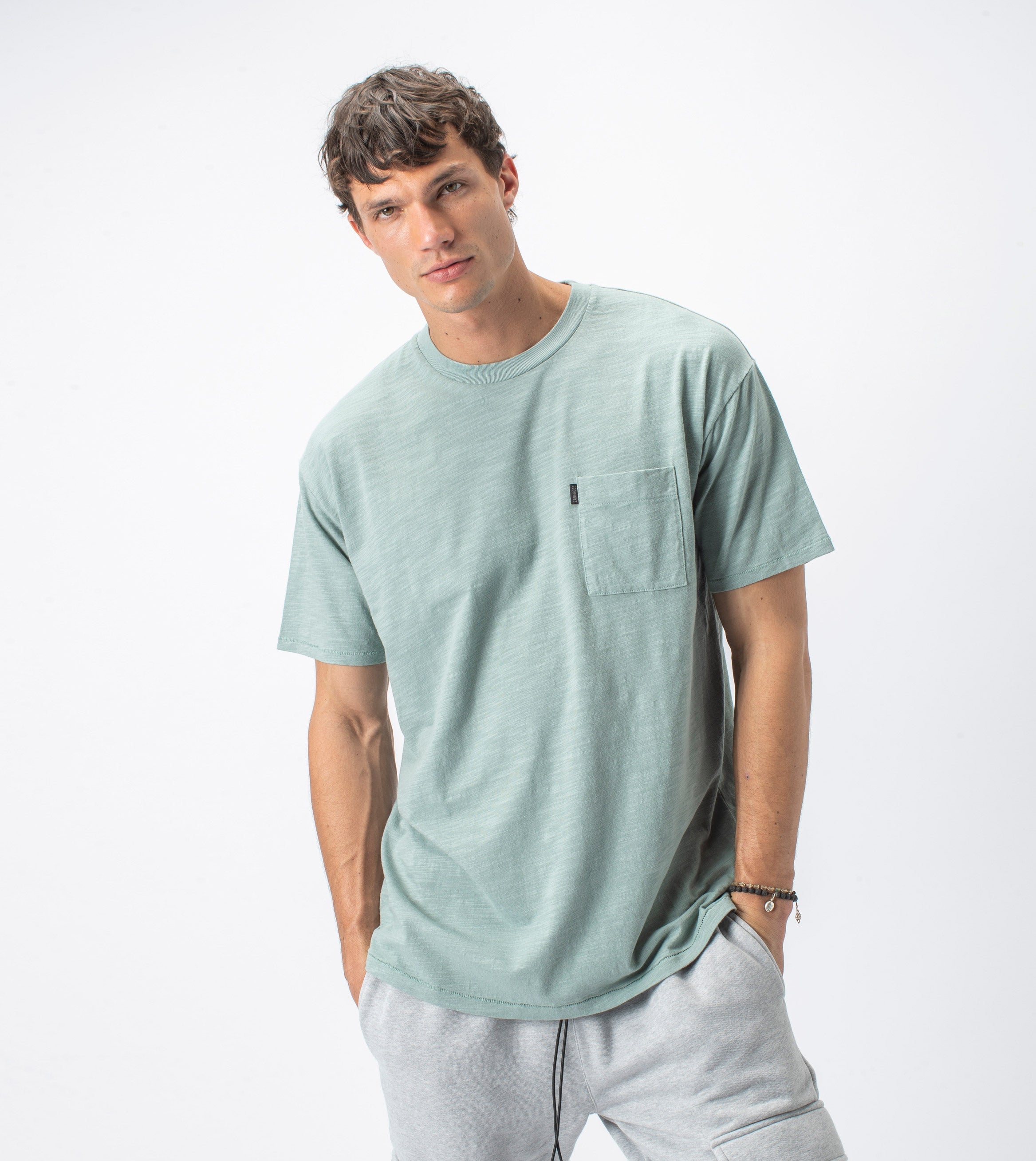 Slub Box Pocket Tee Mint
