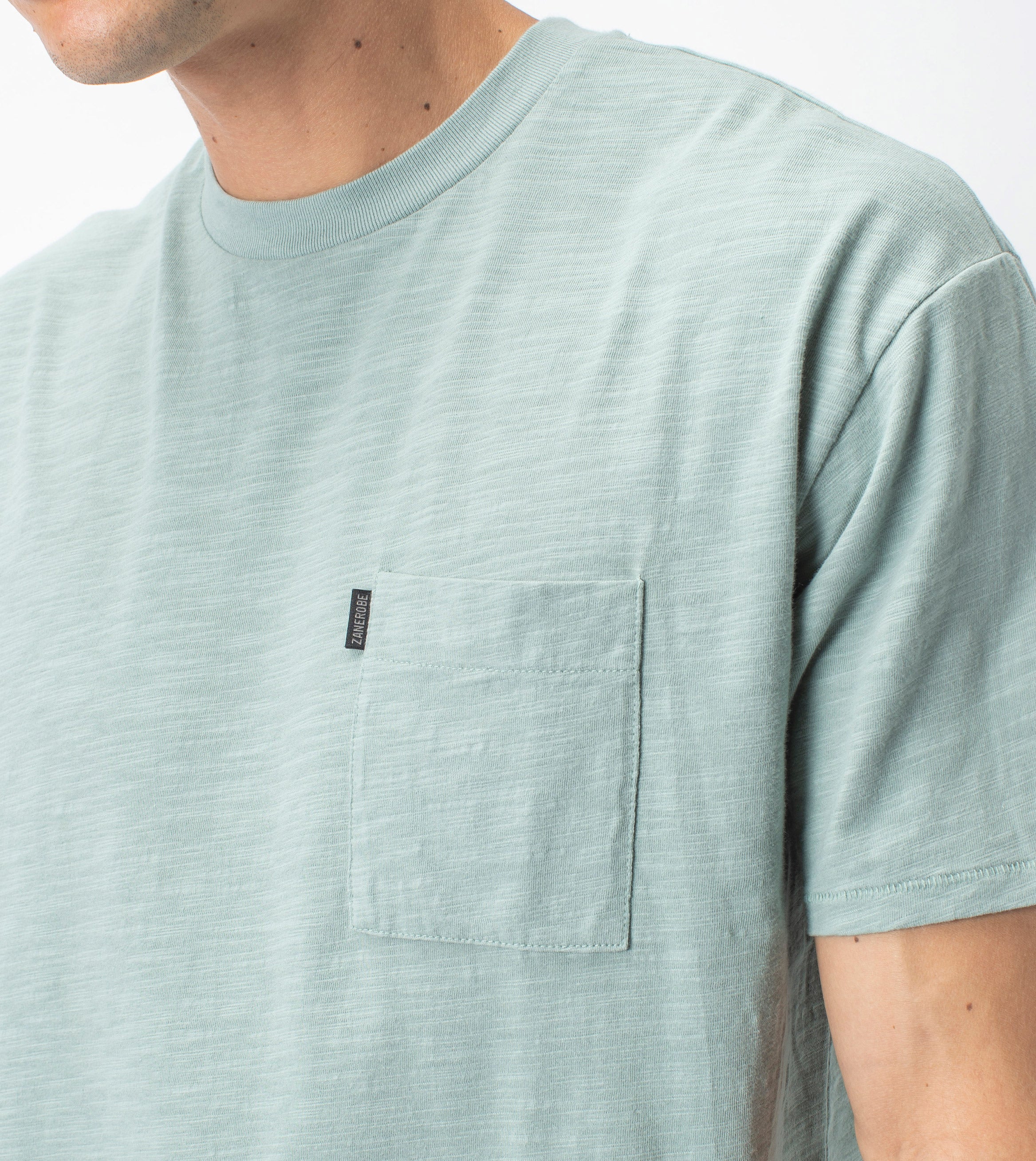Slub Box Pocket Tee Mint