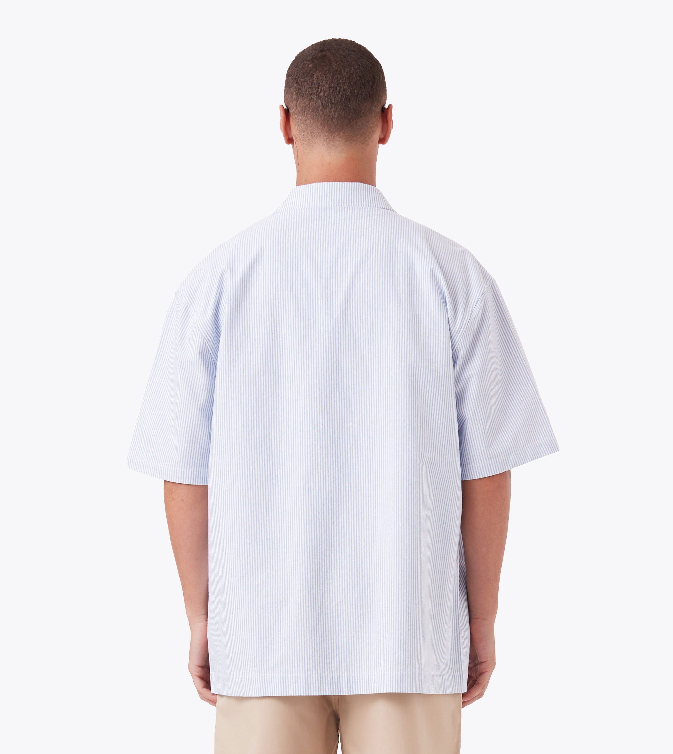 Boxy SS Overshirt Blue Stripe