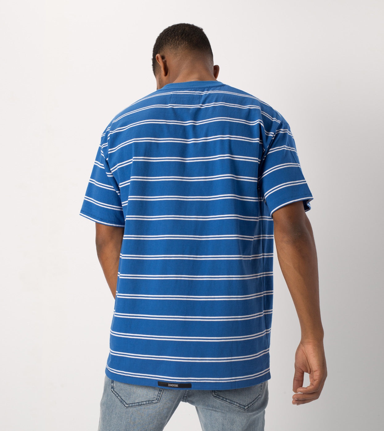 Channel Box Tee Cobalt/White