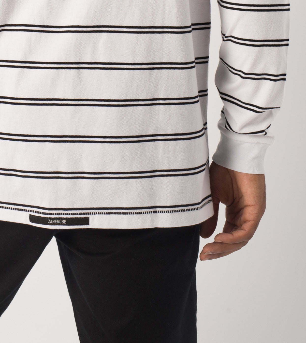 Channel Box LS Tee White/Black