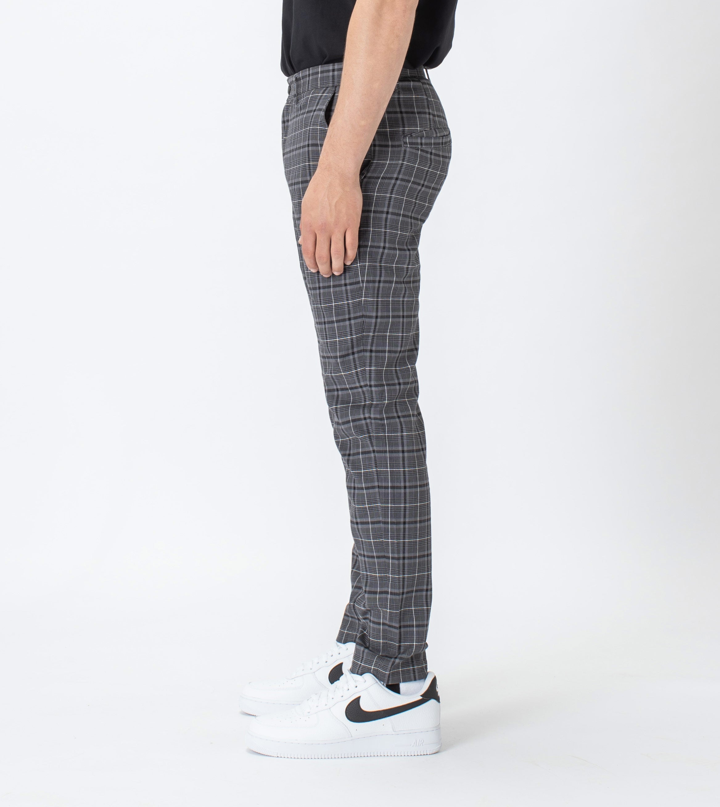 Check Kyoto Chino Dk Grey