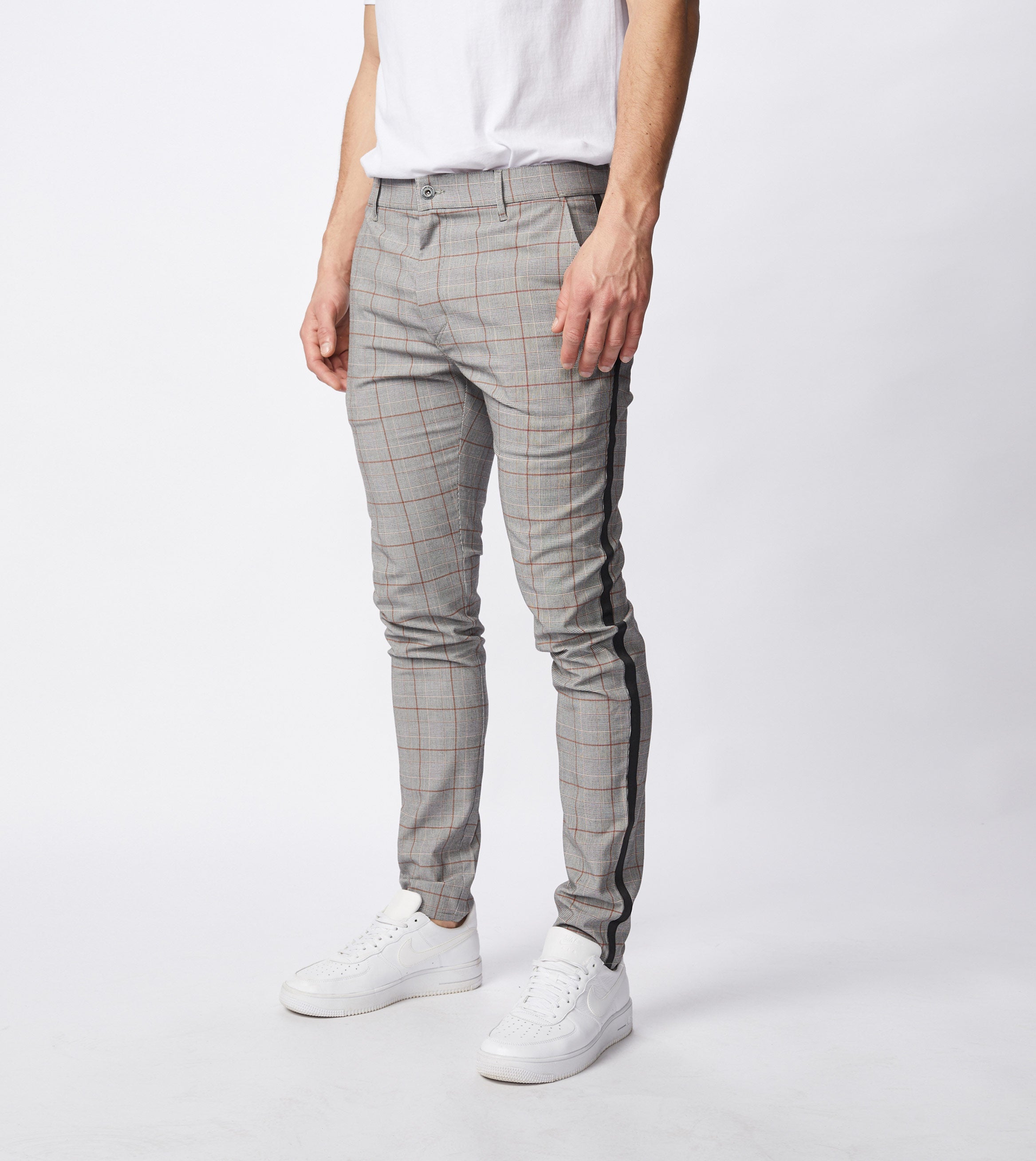 Check Sideline Snapshot Chino Grey Check