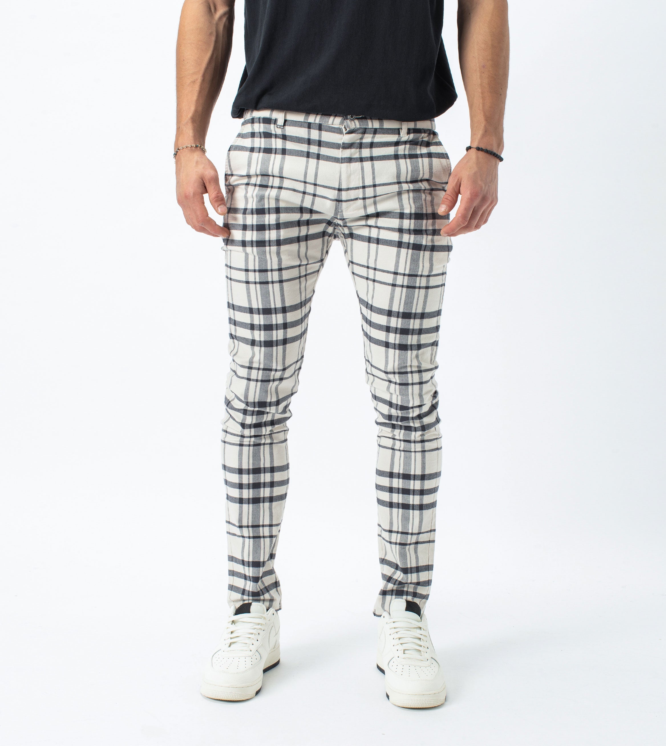 Check Snapshot Chino Milk/Vintage Black