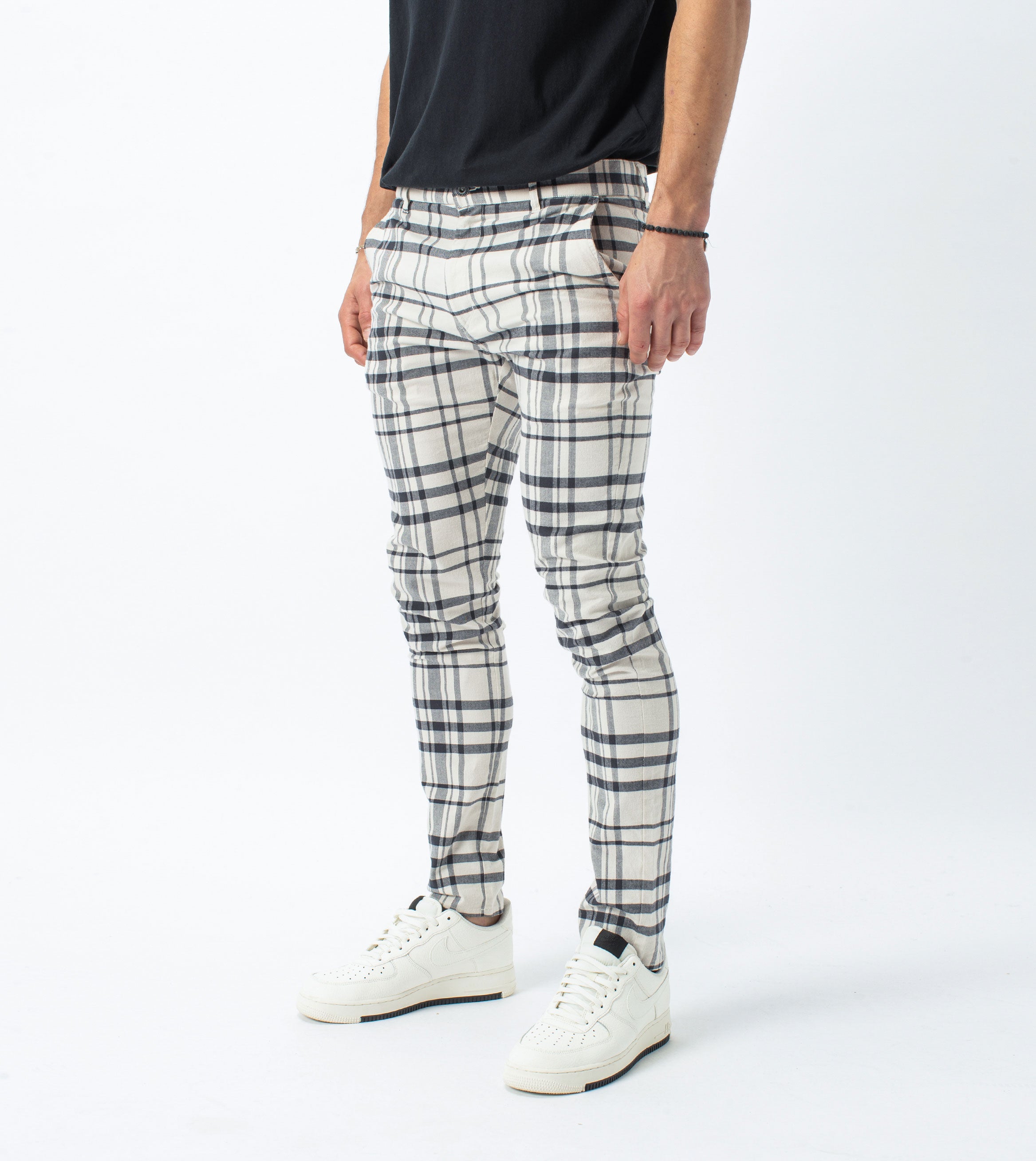 Check Snapshot Chino Milk/Vintage Black