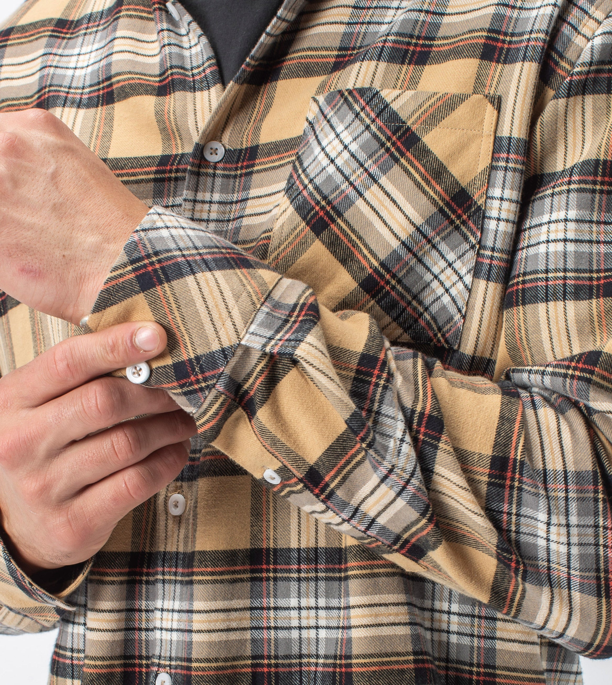Checker Flannel LS Shirt Sun/Milk