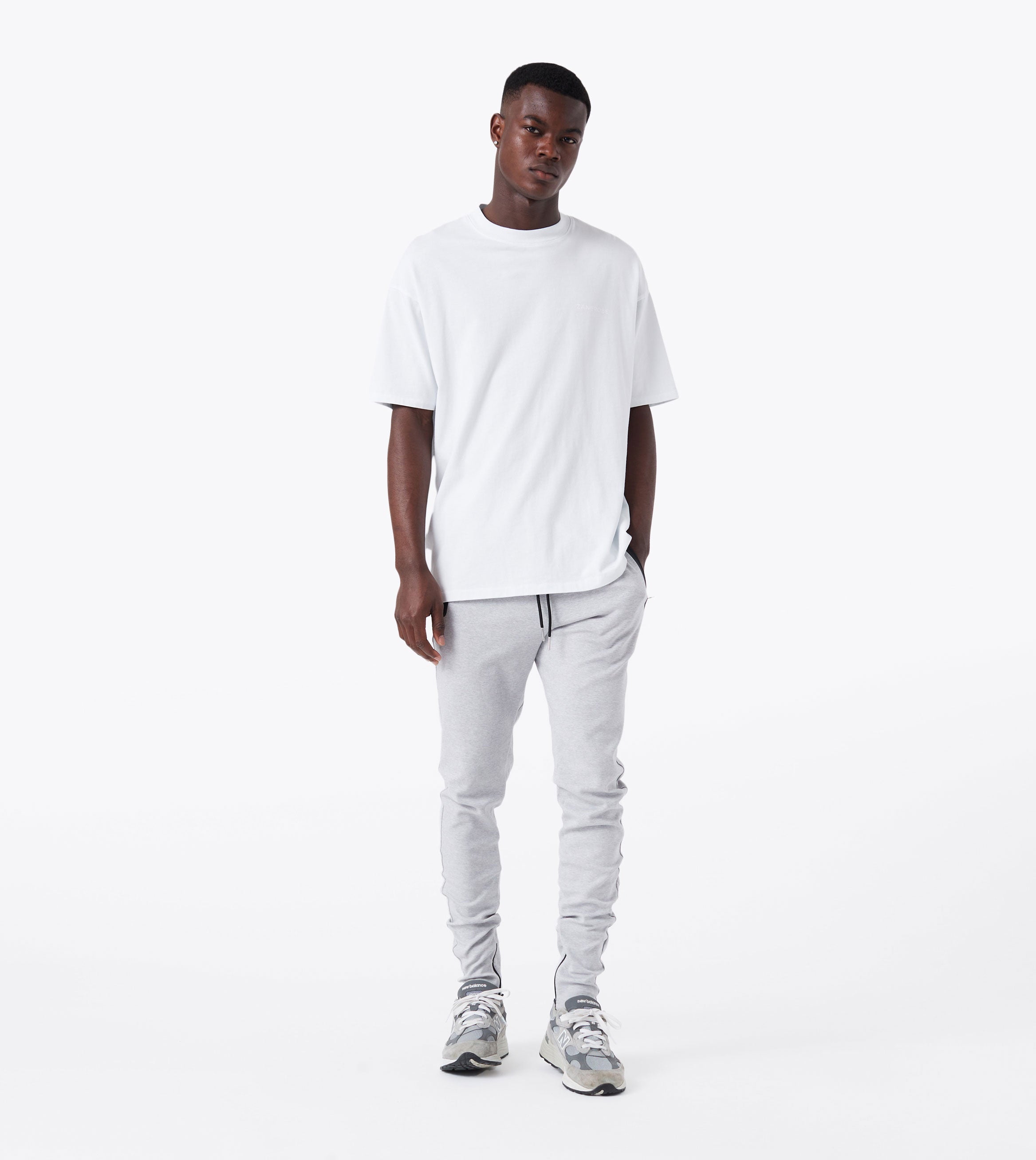 Cling Zip Pant Silver Marle