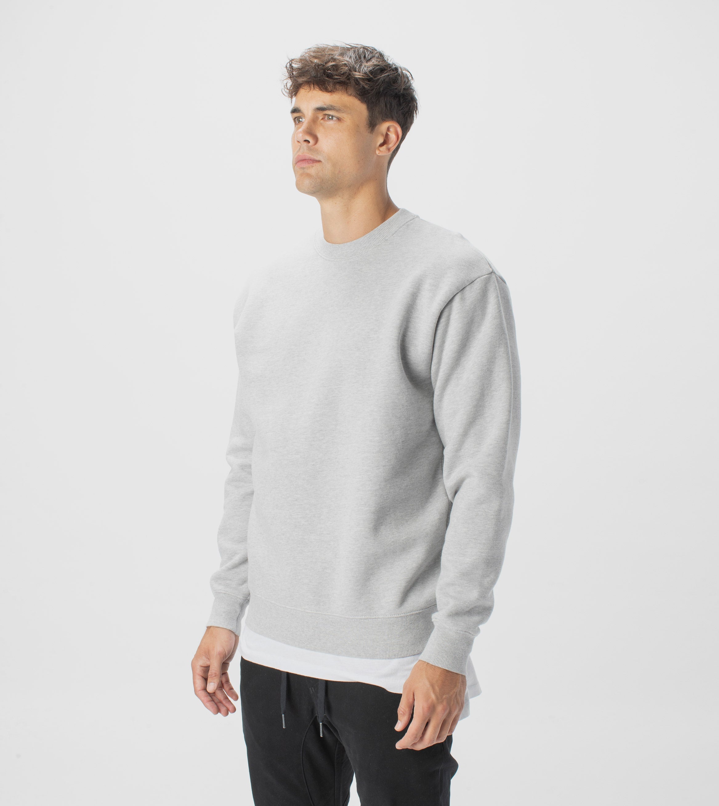 Lowgo Crew Sweat Silver Marle