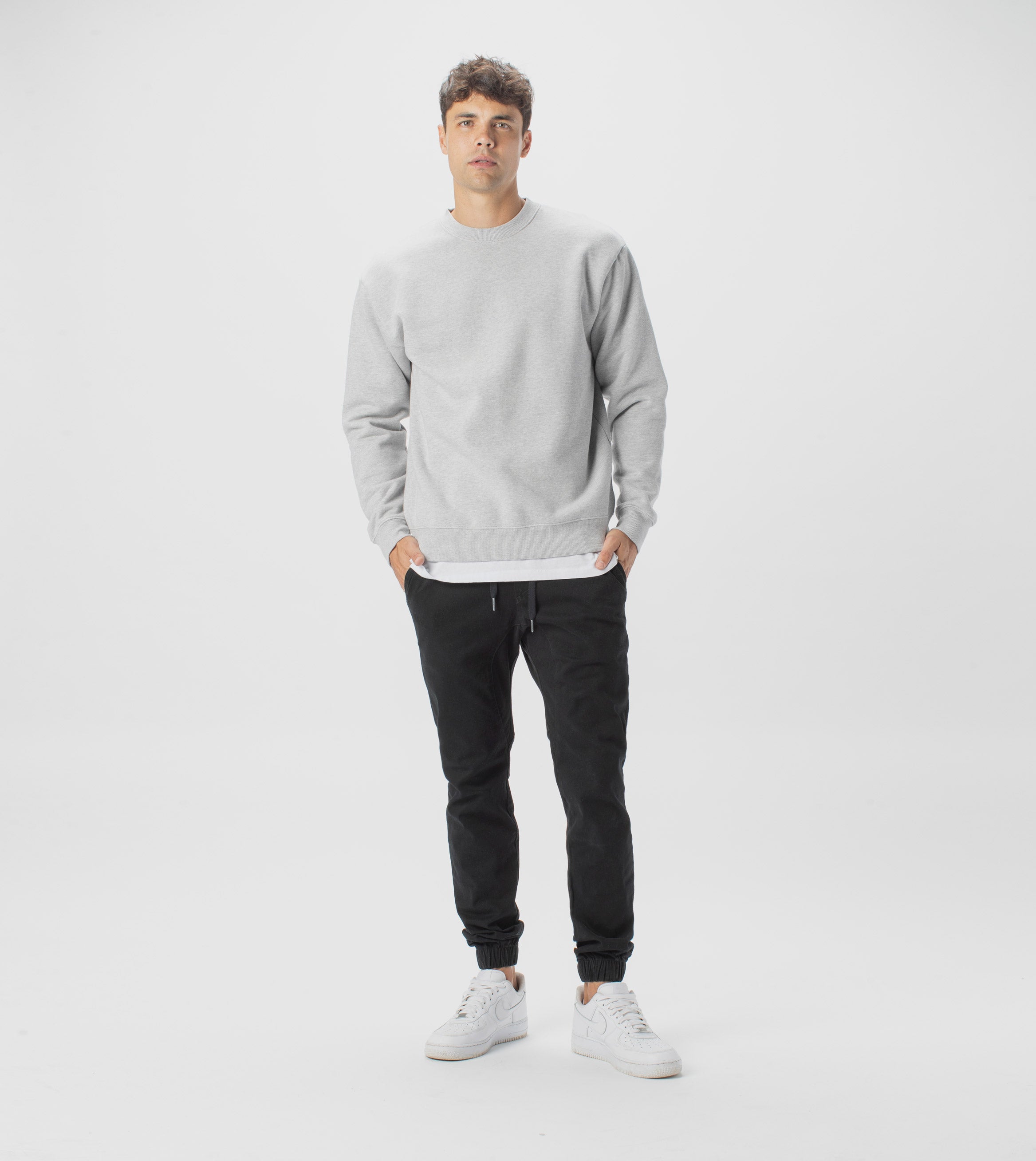 Lowgo Crew Sweat Silver Marle