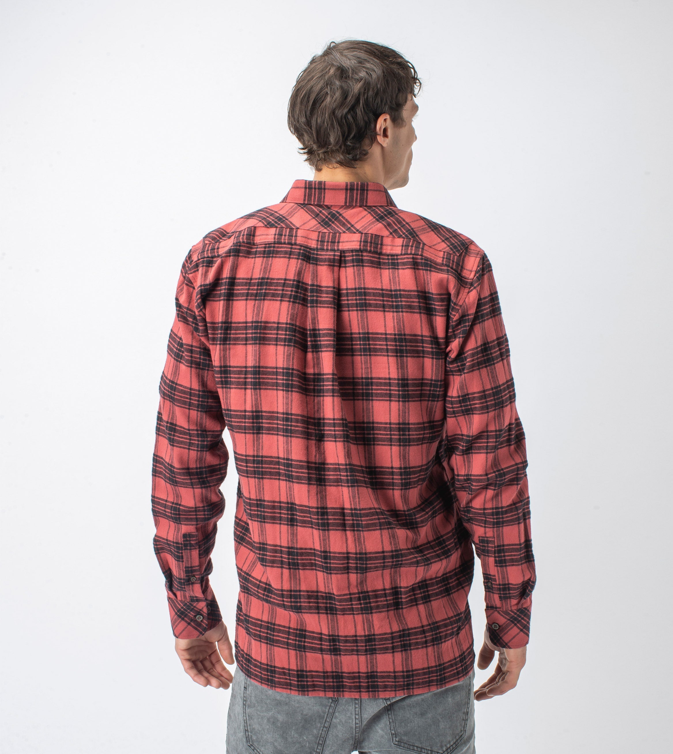 Dawn Flannel LS Shirt Ochre/Black
