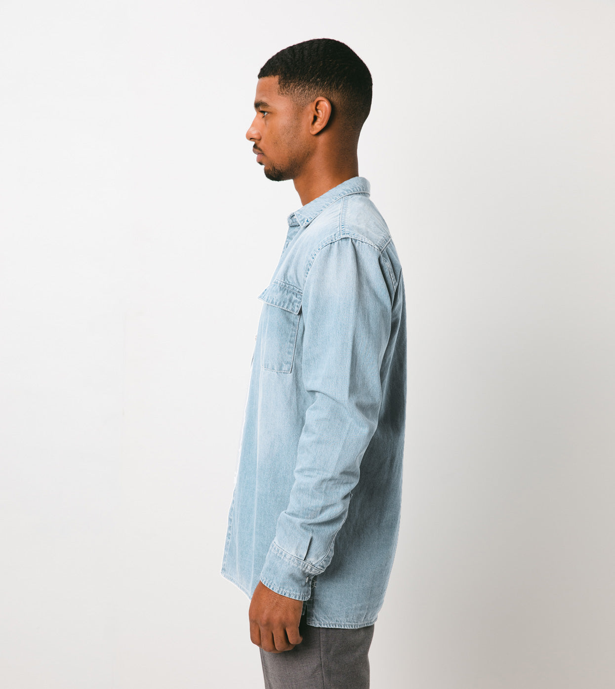 Denim LS Shirt Blaze Blue